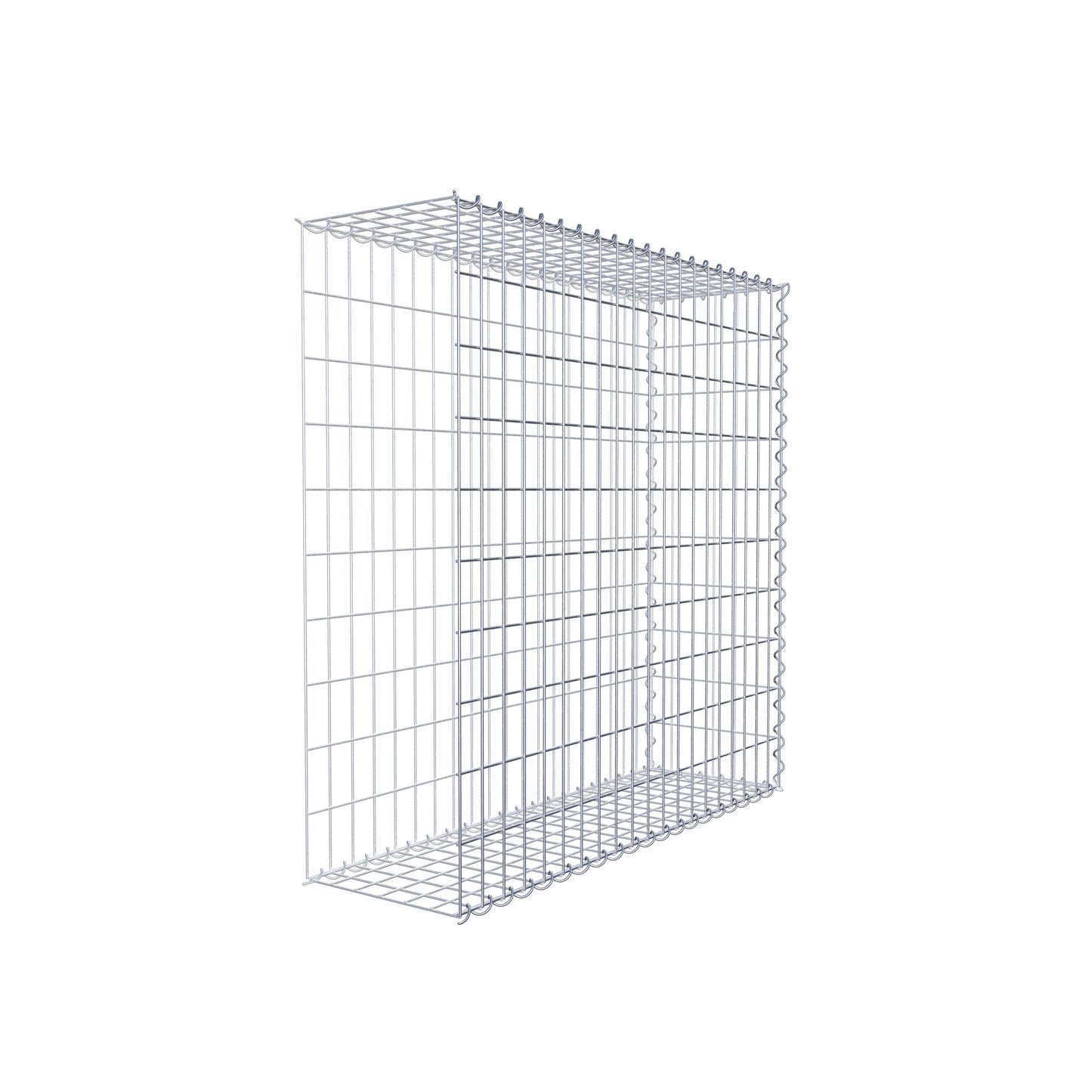 Grown-on gabion type 2 100 cm x 100 cm x 30 cm (L x H x D), mesh size 5 cm x 10 cm, spiral