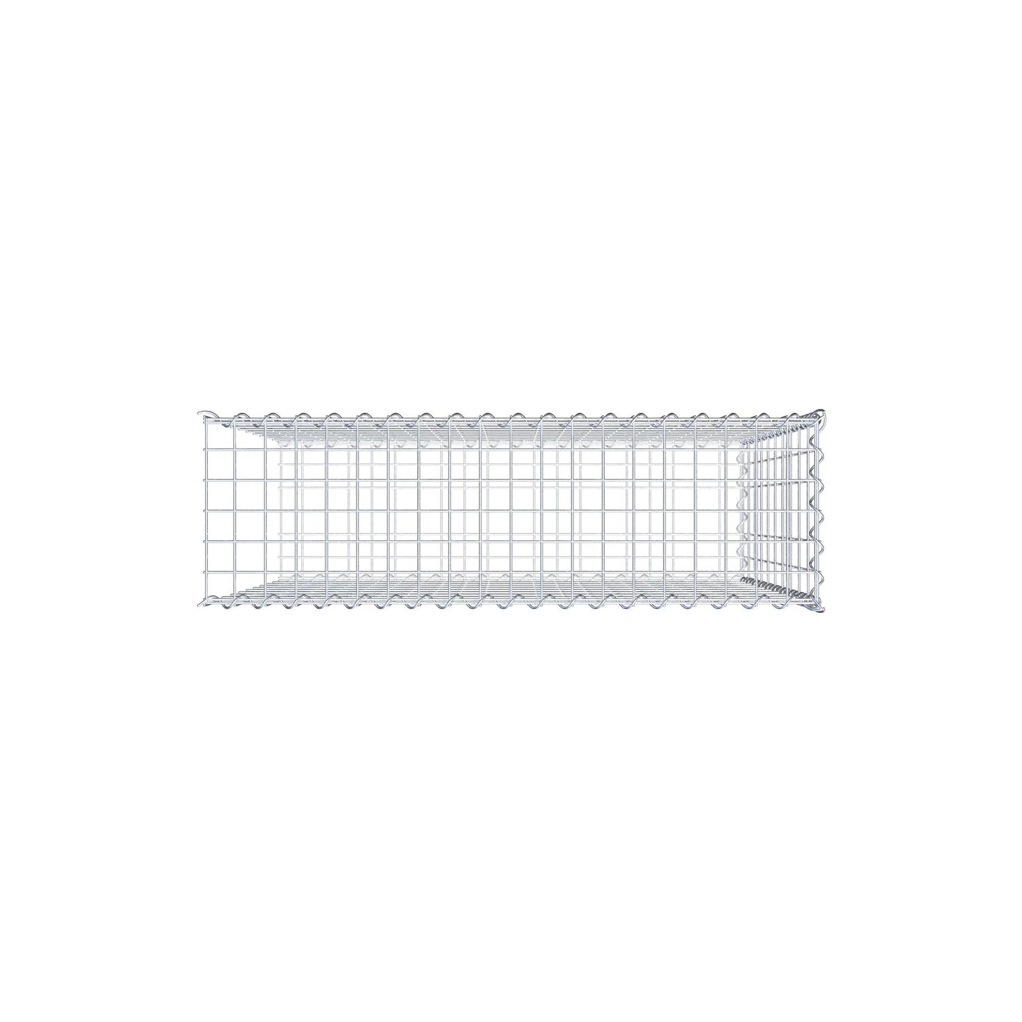 Grown-on gabion type 2 100 cm x 100 cm x 30 cm (L x H x D), mesh size 5 cm x 10 cm, spiral