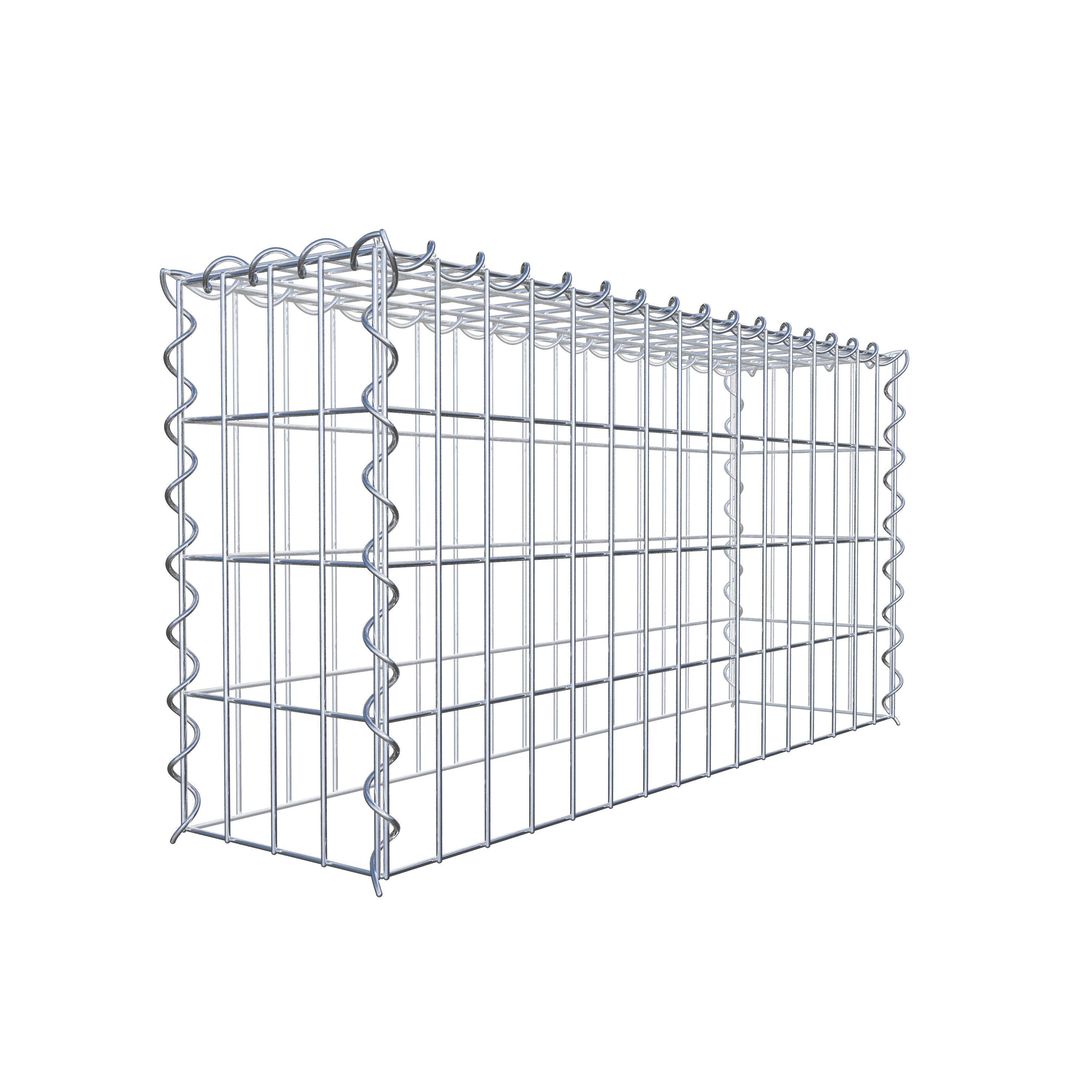 Grown-on gabion type 3 80 cm x 40 cm x 20 cm (L x H x D), mesh size 5 cm x 10 cm, spiral