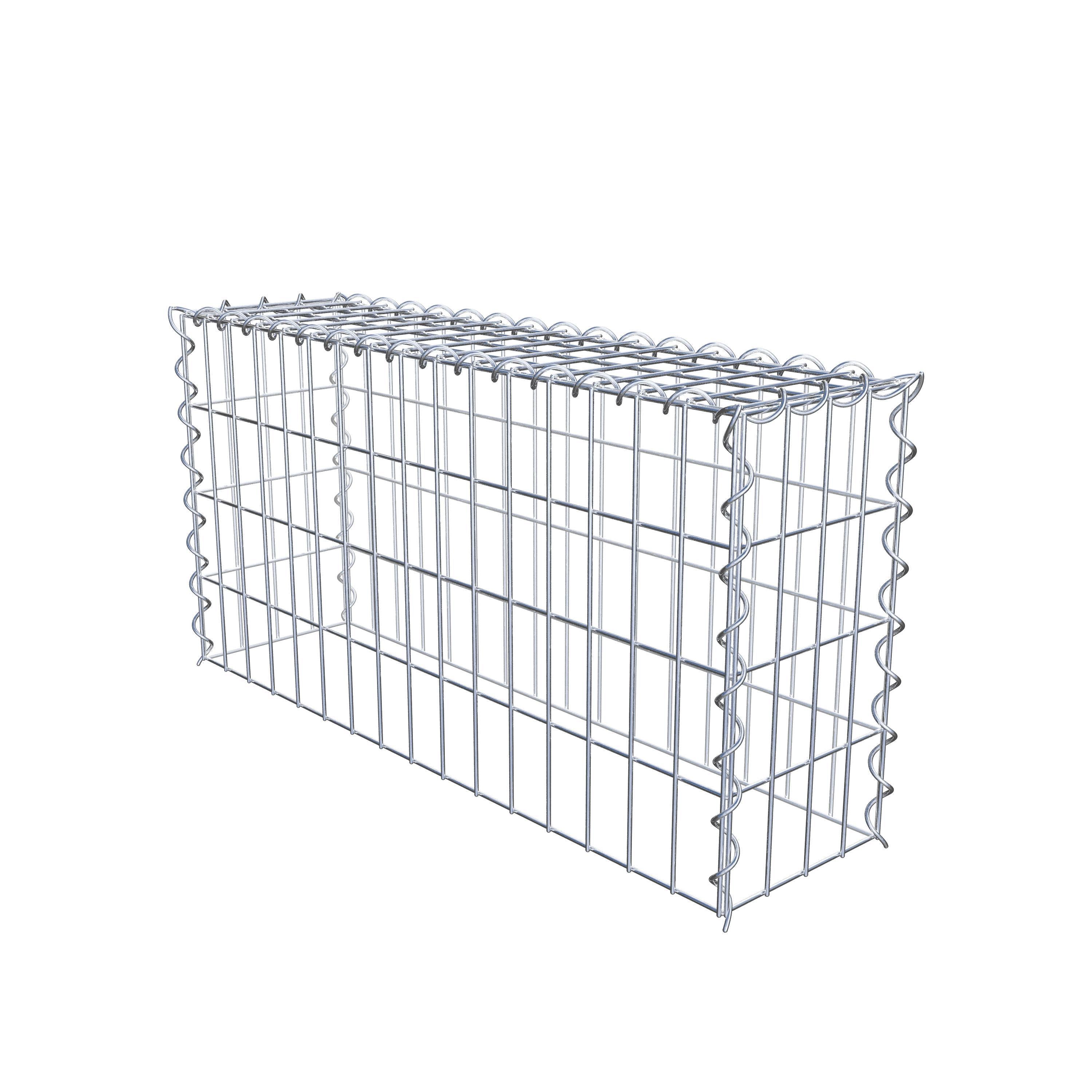 Grown-on gabion type 3 80 cm x 40 cm x 20 cm (L x H x D), mesh size 5 cm x 10 cm, spiral