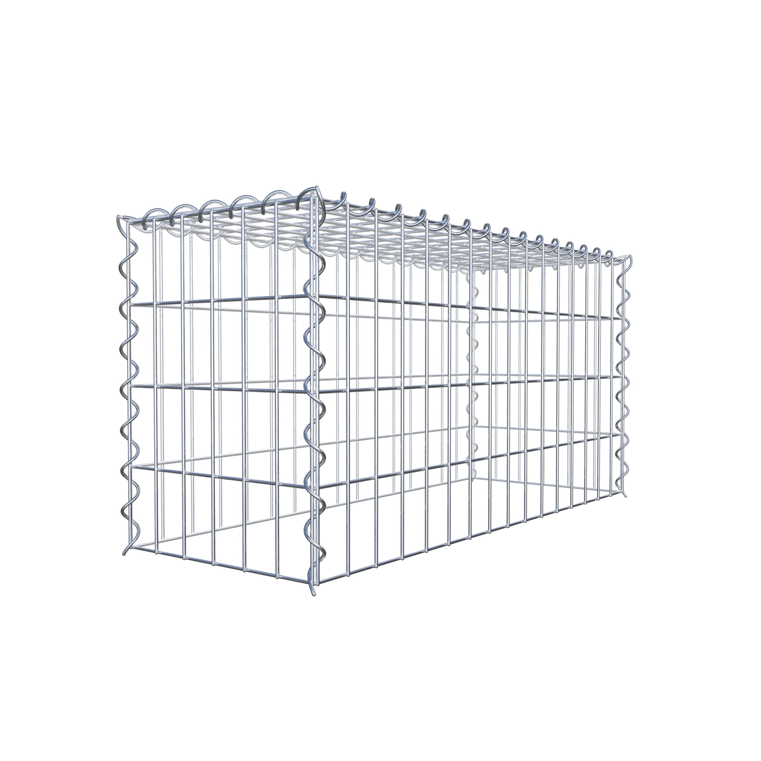 Grown-on gabion type 3 80 cm x 40 cm x 30 cm (L x H x D), mesh size 5 cm x 10 cm, spiral