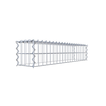 Gabion rapporté type 3 100 cm x 20 cm x 20 cm (L x H x P), mailles 5 cm x 10 cm, spirale