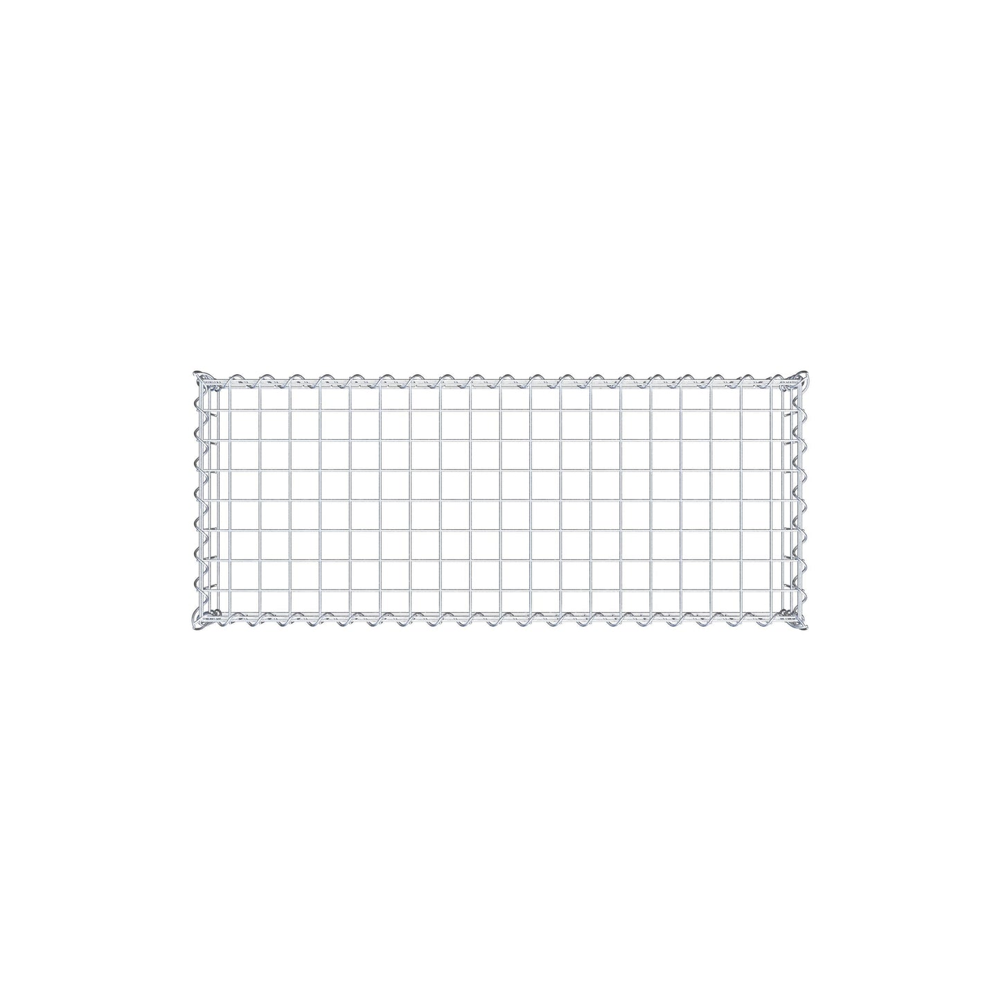 Opvokset gabion type 3 100 cm x 20 cm x 40 cm (L x H x D), maskestørrelse 5 cm x 10 cm, spiral