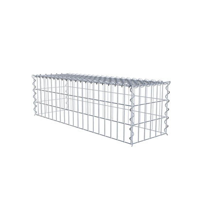 Gabbione aggiuntivo tipo 3 100 cm x 30 cm x 30 cm (L x A x P), maglia 5 cm x 10 cm, spirale