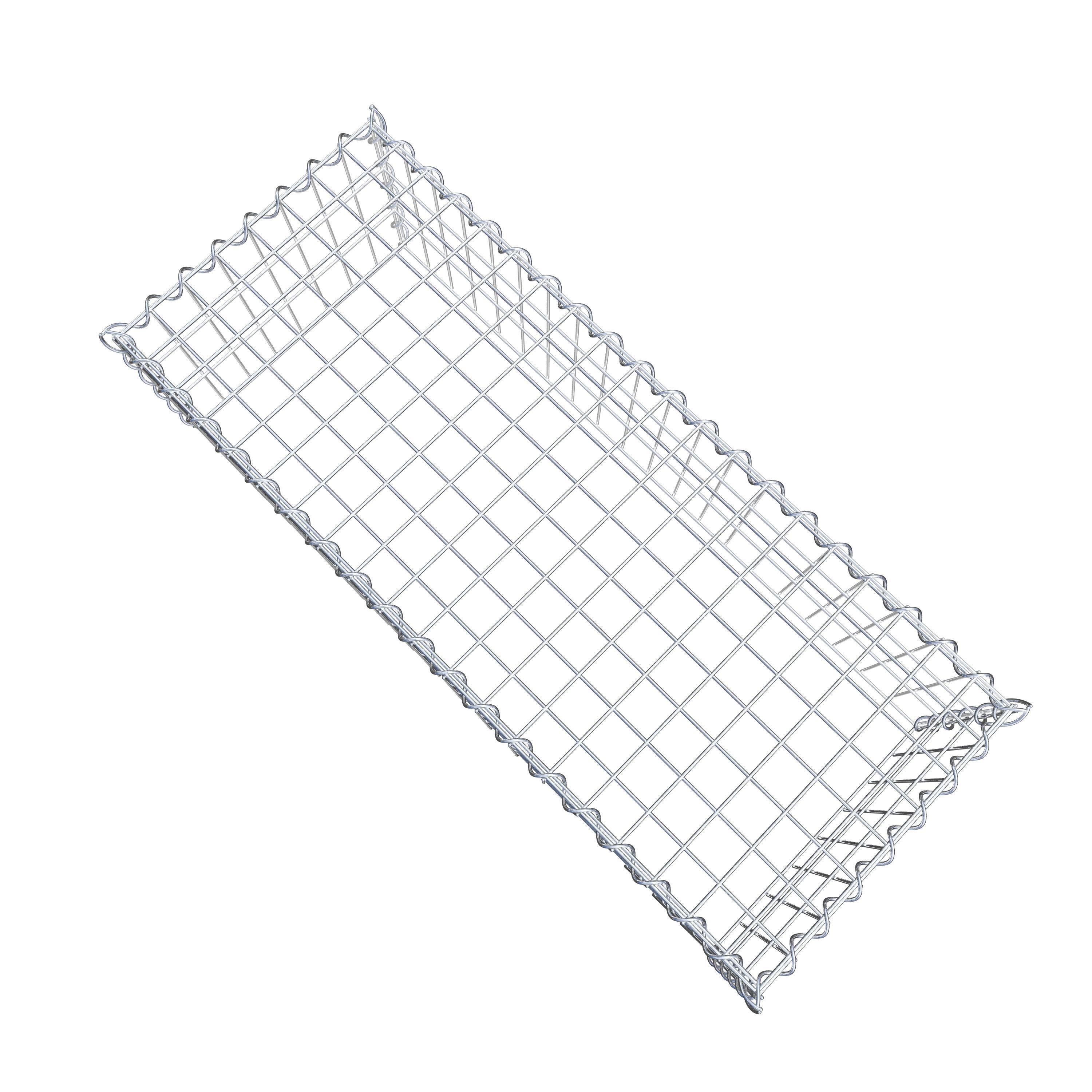 Opvokset gabion type 3 100 cm x 30 cm x 40 cm (L x H x D), maskestørrelse 5 cm x 10 cm, spiral