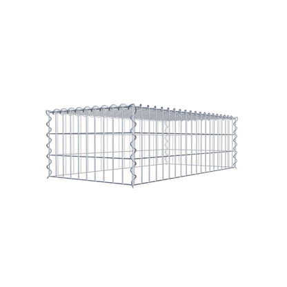 Gabbione aggiuntivo tipo 3 100 cm x 30 cm x 50 cm (L x H x P), dimensione maglia 5 cm x 10 cm, a spirale