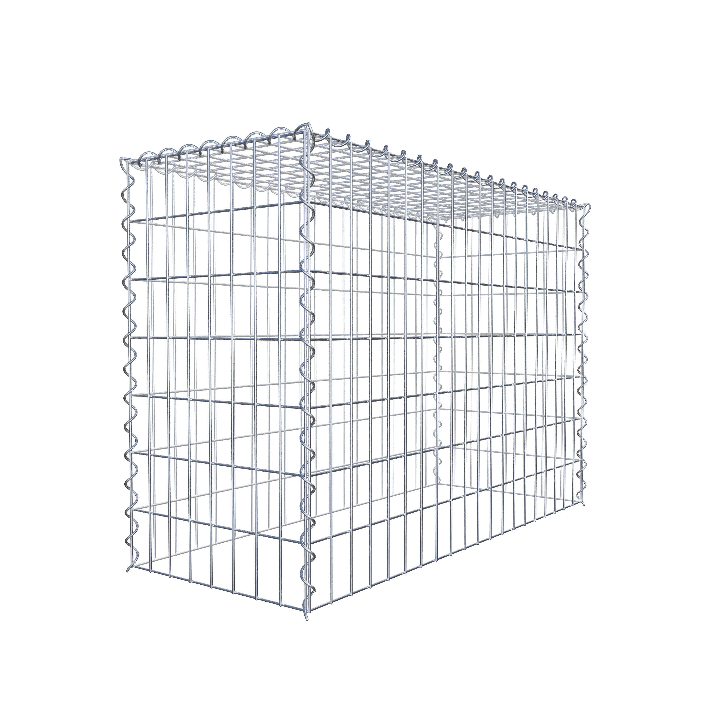 Gabião tipo 3 100 cm x 70 cm x 40 cm (C x A x P), malhagem 5 cm x 10 cm, espiral