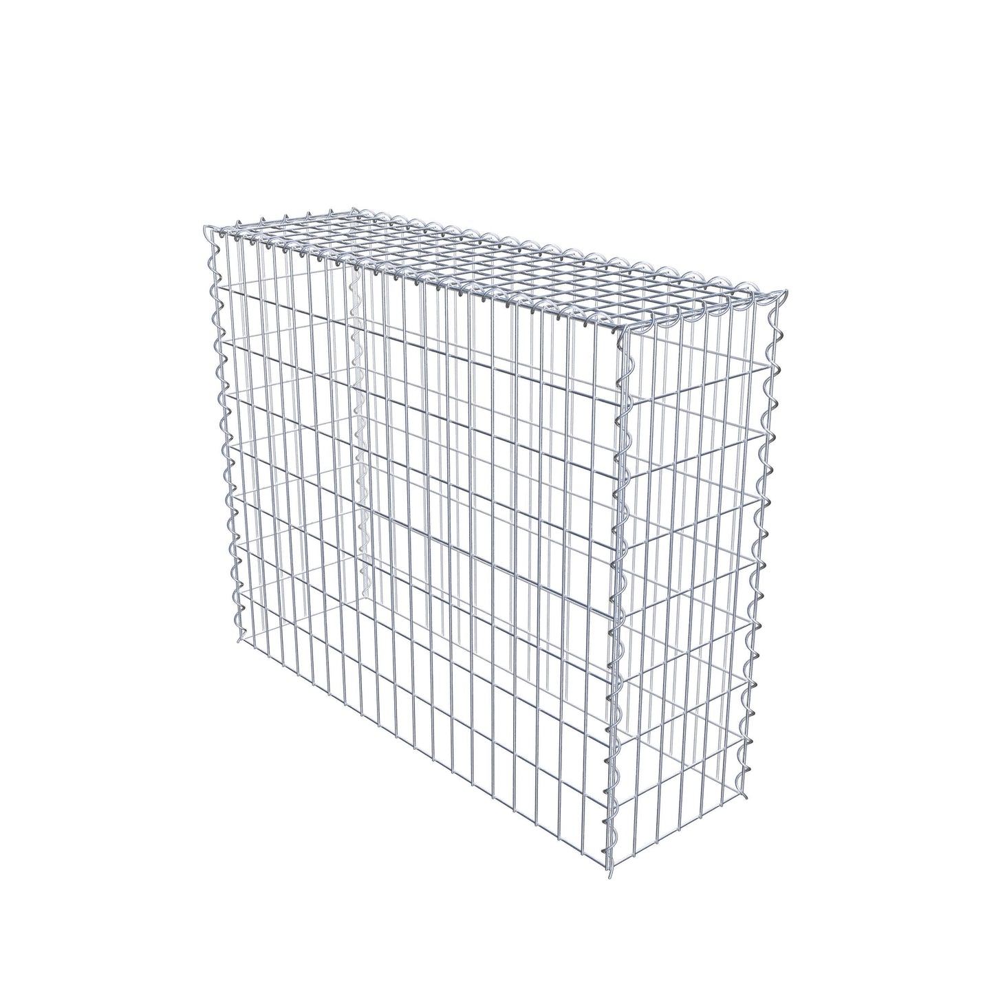 Gavión adulto tipo 3 100 cm x 80 cm x 30 cm (largo x alto x profundidad), tamaño de malla 5 cm x 10 cm, espiral