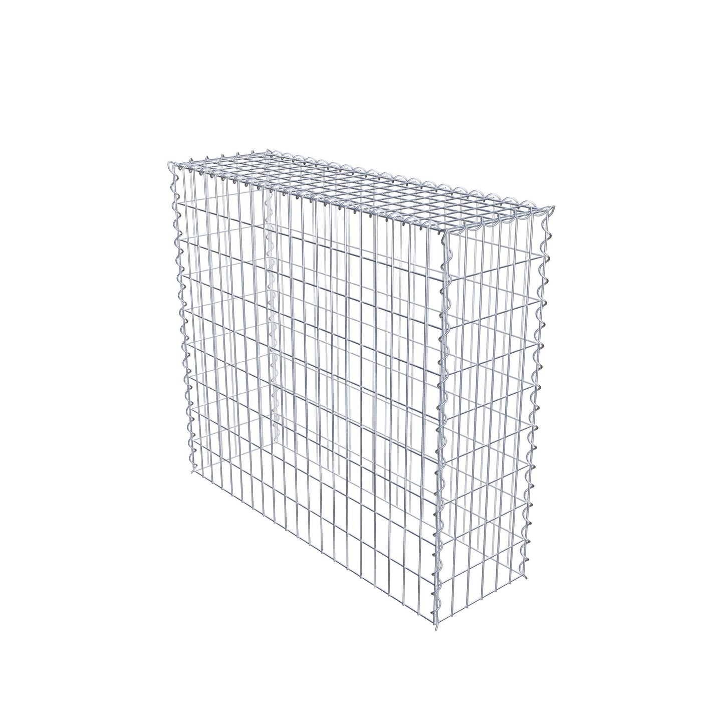 Gabion rapporté type 3 100 cm x 90 cm x 30 cm (L x H x P), mailles 5 cm x 10 cm, spirale