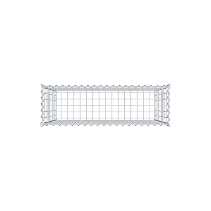 Gabion rapporté type 3 100 cm x 90 cm x 30 cm (L x H x P), mailles 5 cm x 10 cm, spirale