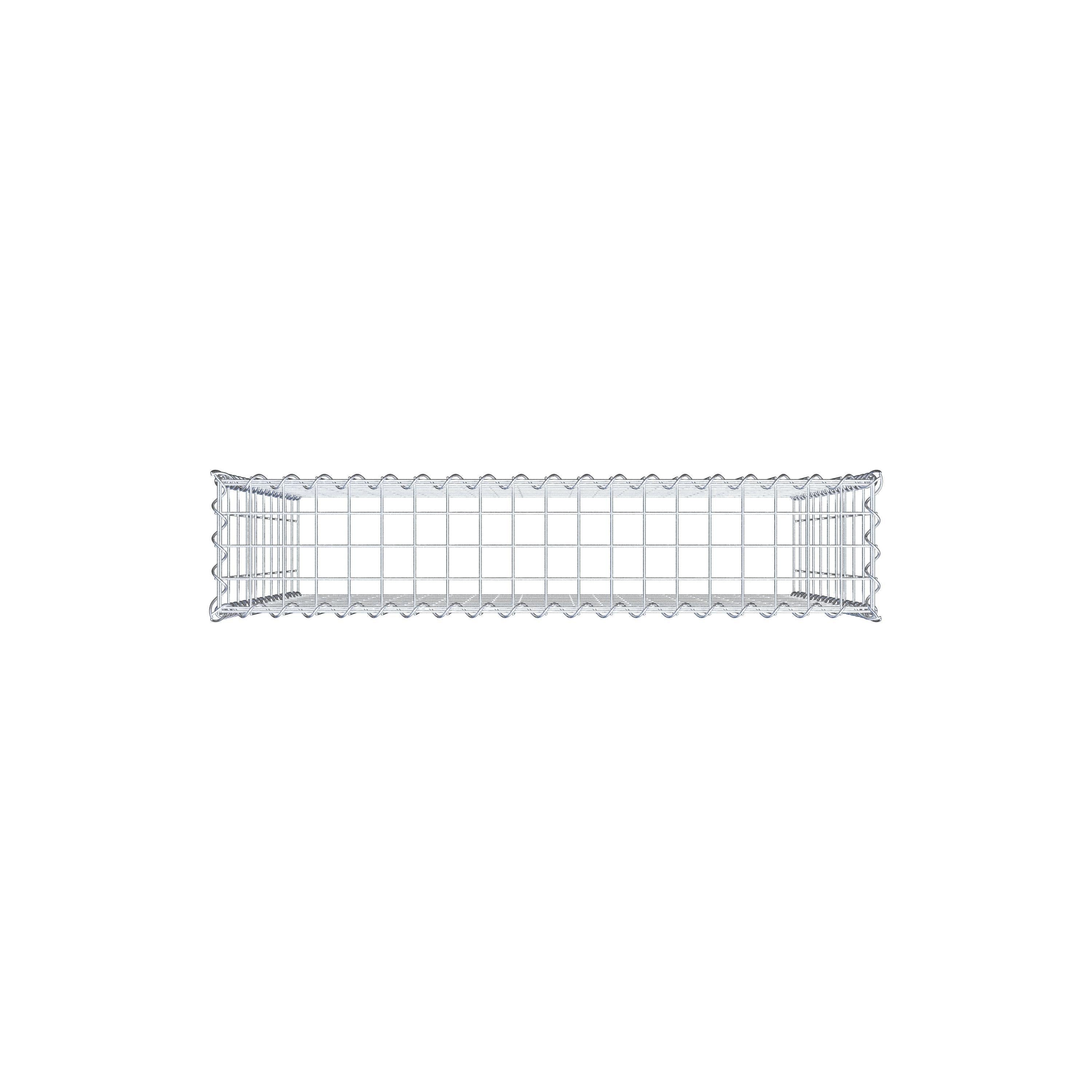 Gabião tipo 3 100 cm x 100 cm x 20 cm (C x A x P), malhagem 5 cm x 10 cm, espiral