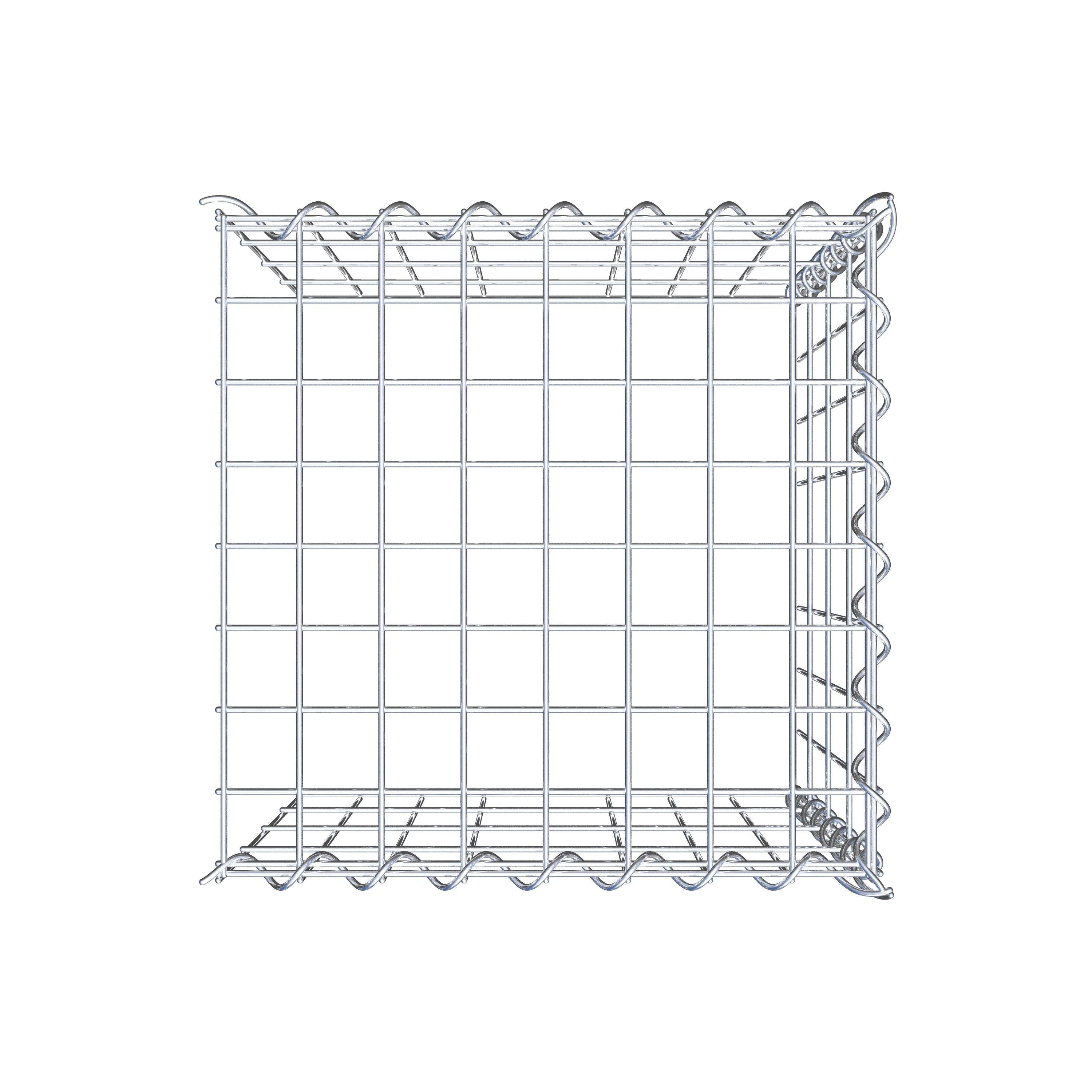 Opvokset gabion type 4 40 cm x 40 cm x 40 cm (L x H x D), maskestørrelse 5 cm x 10 cm, spiral