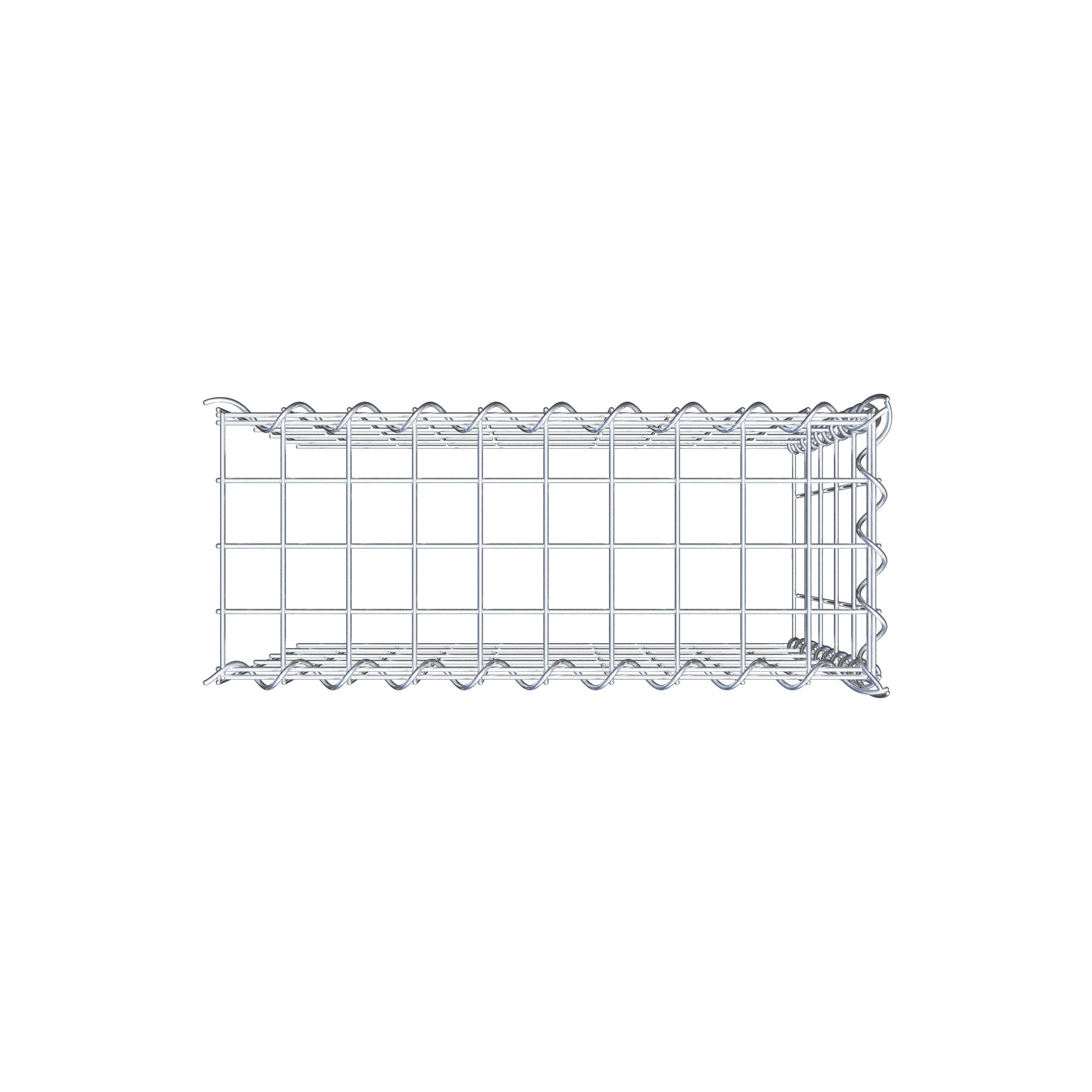 Gabião tipo 4 50 cm x 50 cm x 20 cm (C x A x P), malhagem 5 cm x 10 cm, espiral