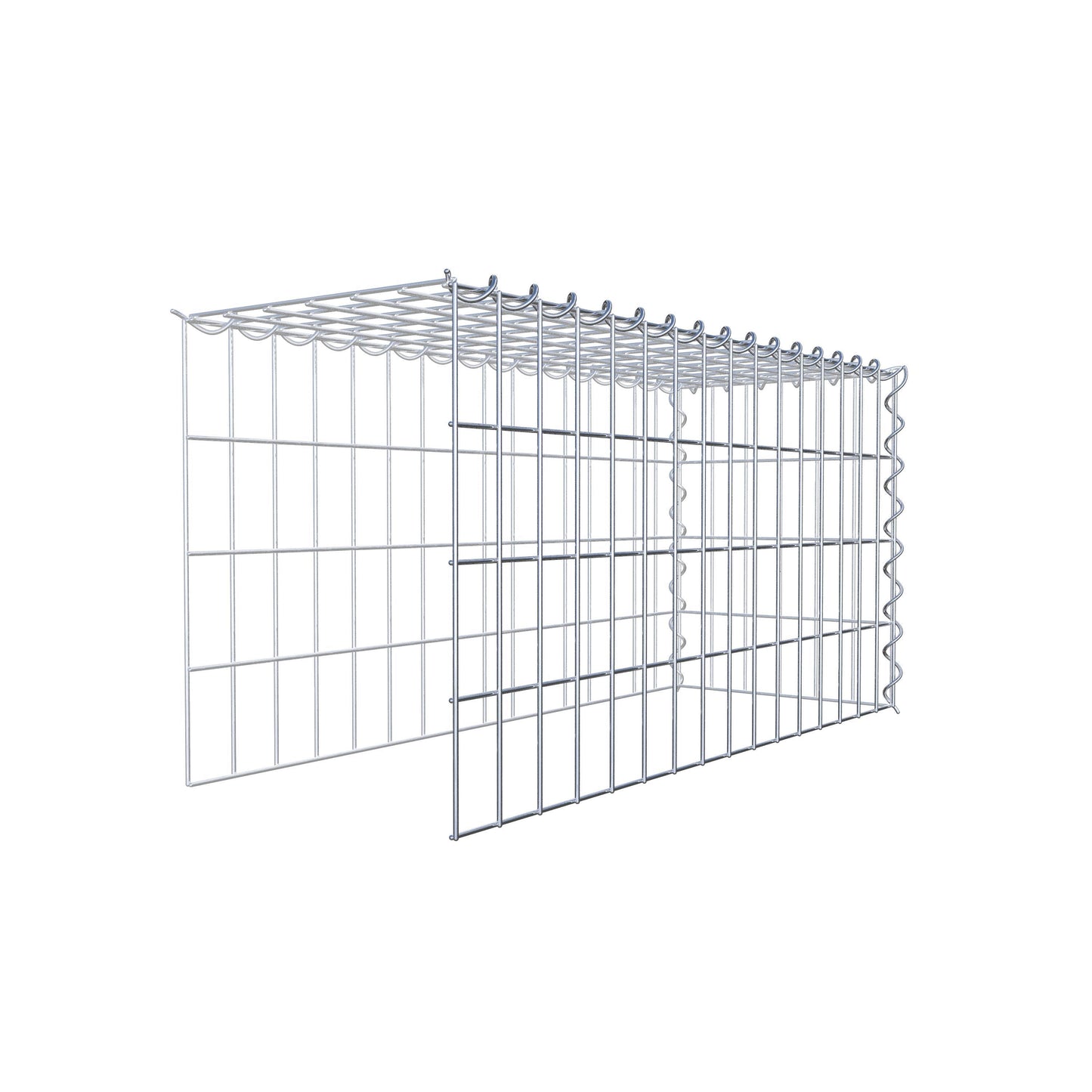 Gabion rapporté type 4 80 cm x 40 cm x 30 cm (L x H x P), mailles 5 cm x 10 cm, spirale