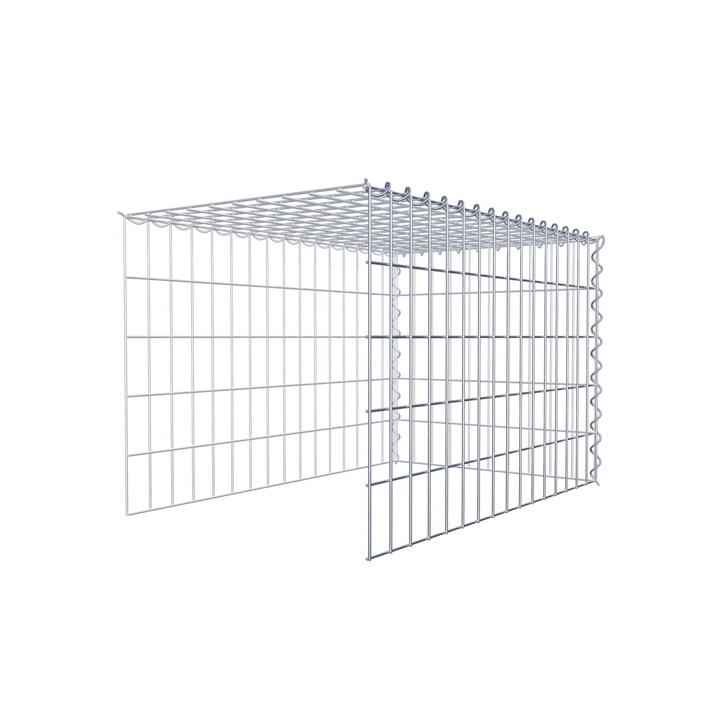 Anbaugabione Typ 4 80 cm x 50 cm x 50 cm (L x H x T), Maschenweite 5 cm x 10 cm, Spirale