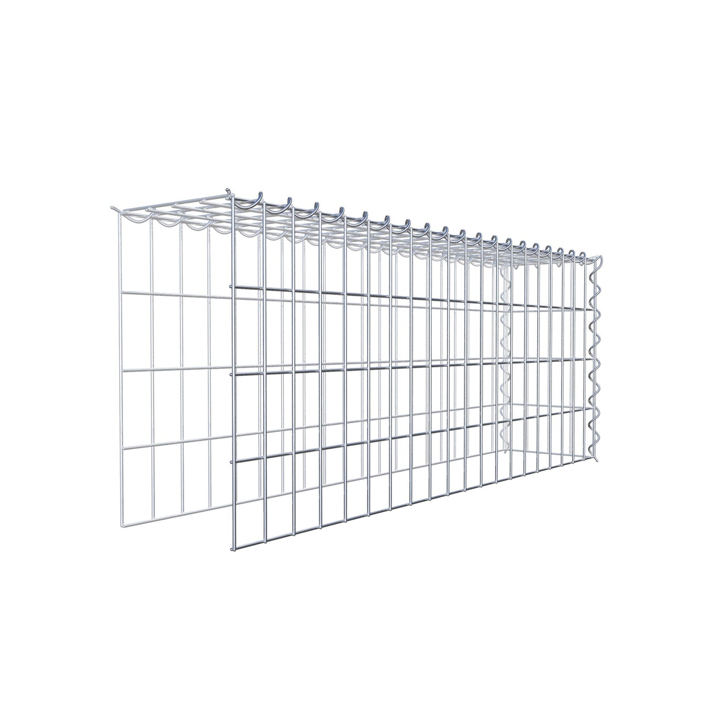 Gabião tipo 4 100 cm x 40 cm x 20 cm (C x A x P), malhagem 5 cm x 10 cm, espiral