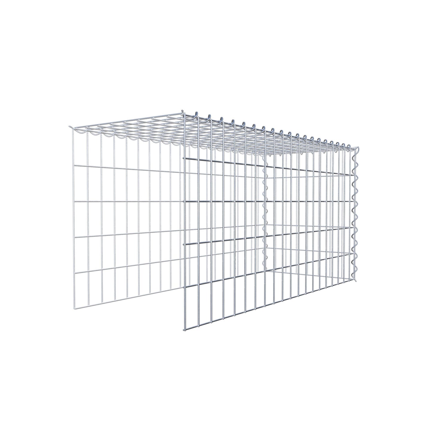 Extra gabion typ 4 100 cm x 50 cm x 40 cm (L x H x D), maskstorlek 5 cm x 10 cm, spiral