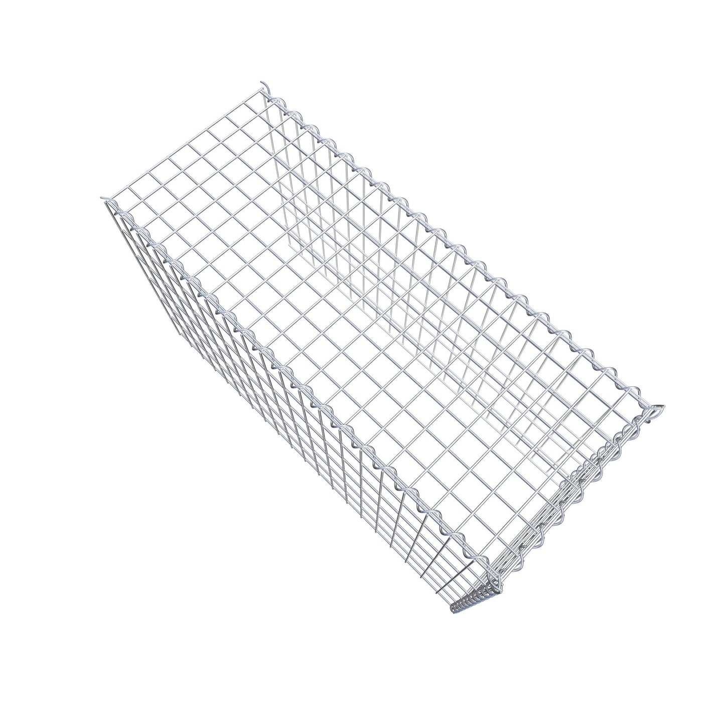 Gabion rapporté type 4 100 cm x 60 cm x 40 cm (L x H x P), mailles 5 cm x 10 cm, spirale