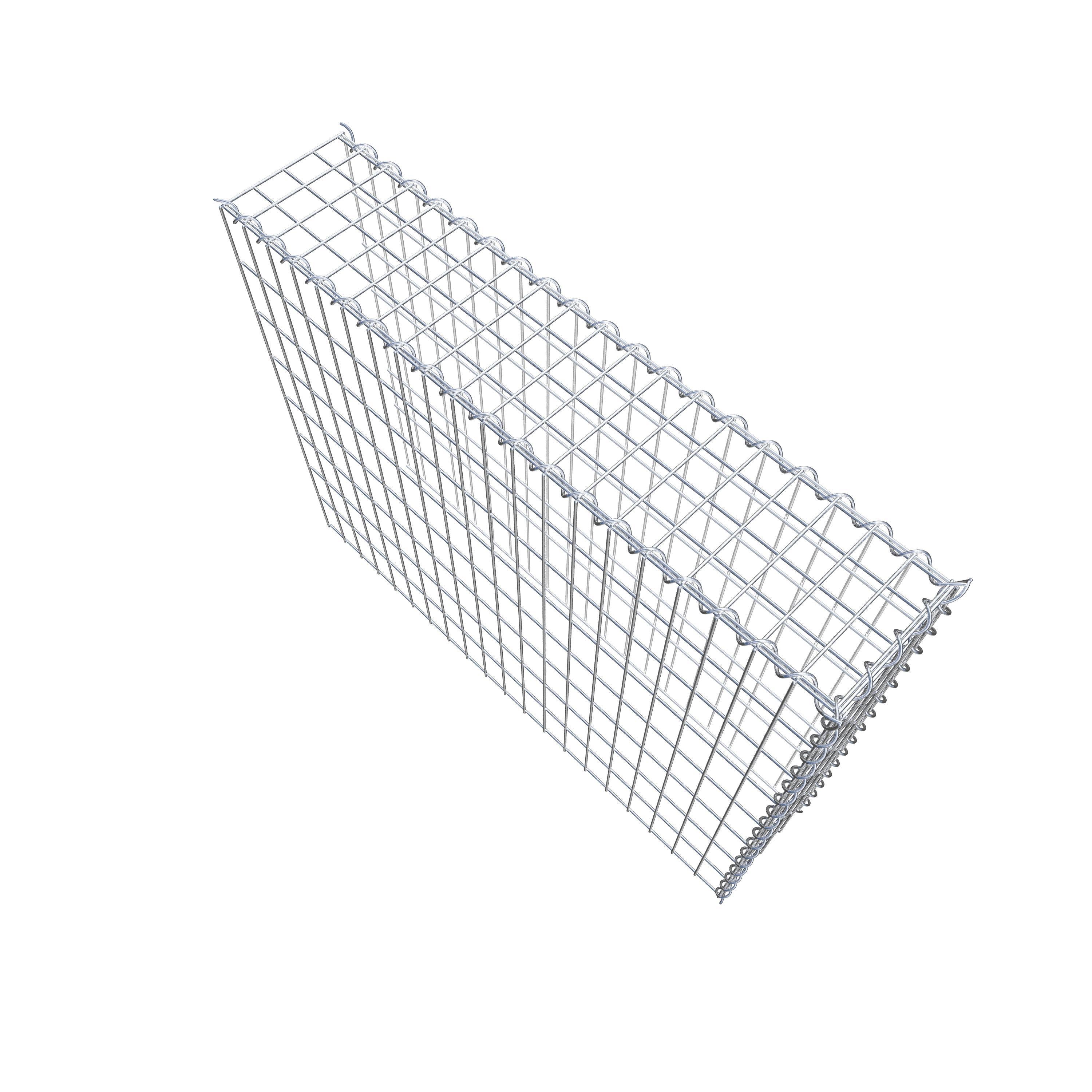 Udvokset gabion type 4 100 cm x 80 cm x 20 cm (L x H x D), maskestørrelse 5 cm x 10 cm, spiral