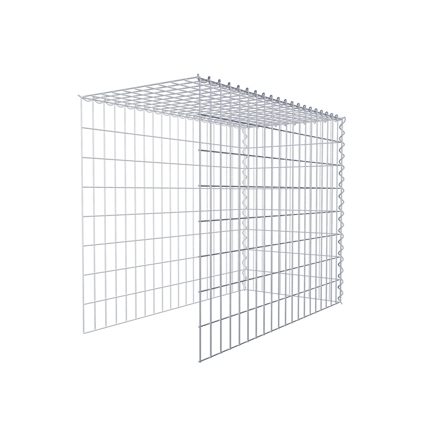 Gabbione aggiuntivo tipo 4 100 cm x 80 cm x 50 cm (L x H x P), maglia 5 cm x 10 cm, spirale