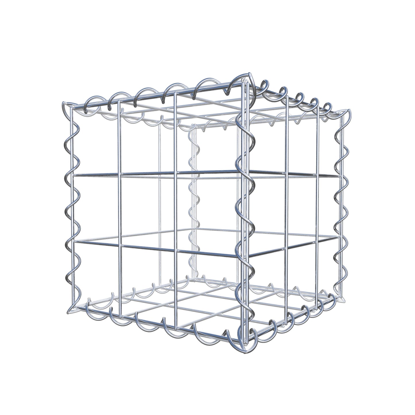 Gabion 30 cm x 30 cm x 30 cm (L x H x P), mailles 10 cm x 10 cm, spirale