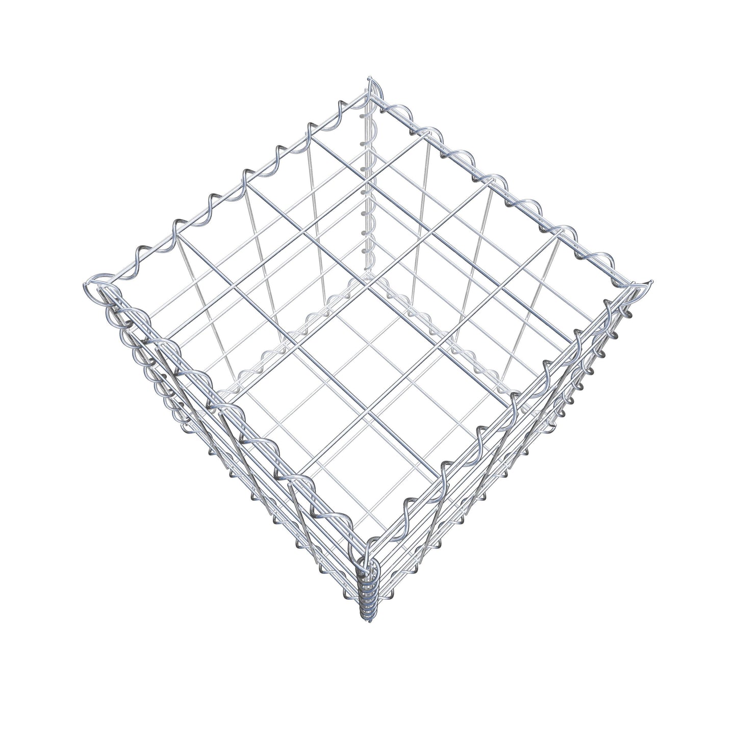 Gabion 40 cm x 40 cm x 40 cm (L x H x P), mailles 10 cm x 10 cm, spirale