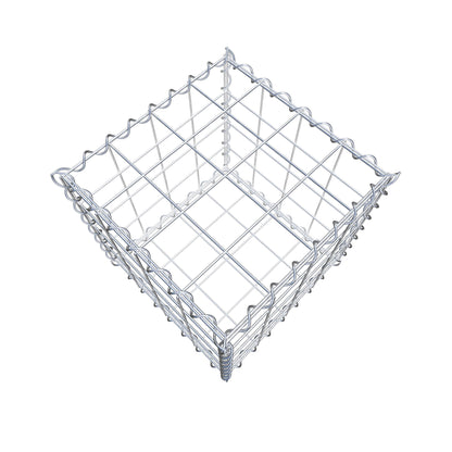 Gabion 40 cm x 40 cm x 40 cm (L x H x P), mailles 10 cm x 10 cm, spirale