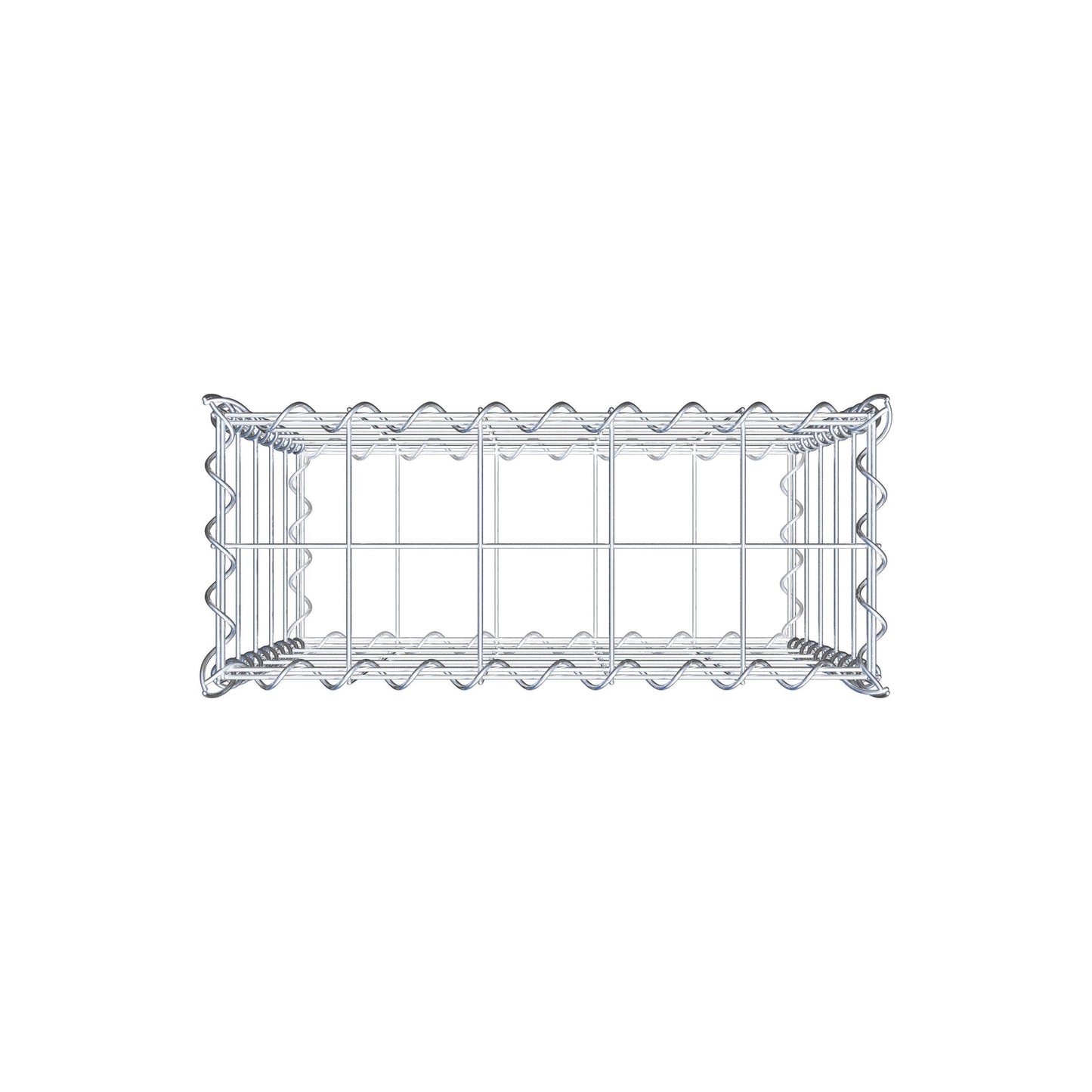 Gavión 50 cm x 50 cm x 20 cm (largo x alto x fondo), malla 10 cm x 10 cm, en espiral