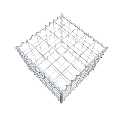 Gabion 50 cm x 50 cm x 50 cm (L x H x P), mailles 10 cm x 10 cm, spirale