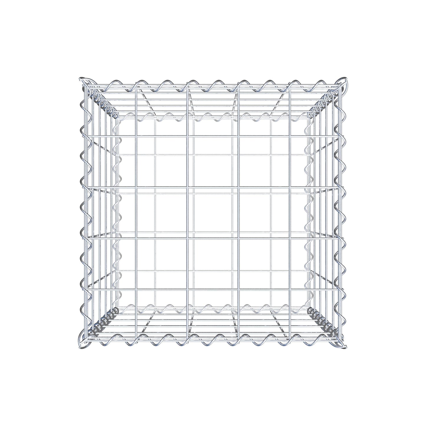 Gabion 50 cm x 50 cm x 50 cm (L x H x P), mailles 10 cm x 10 cm, spirale