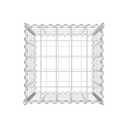 Gabion 50 cm x 50 cm x 50 cm (L x H x P), mailles 10 cm x 10 cm, spirale