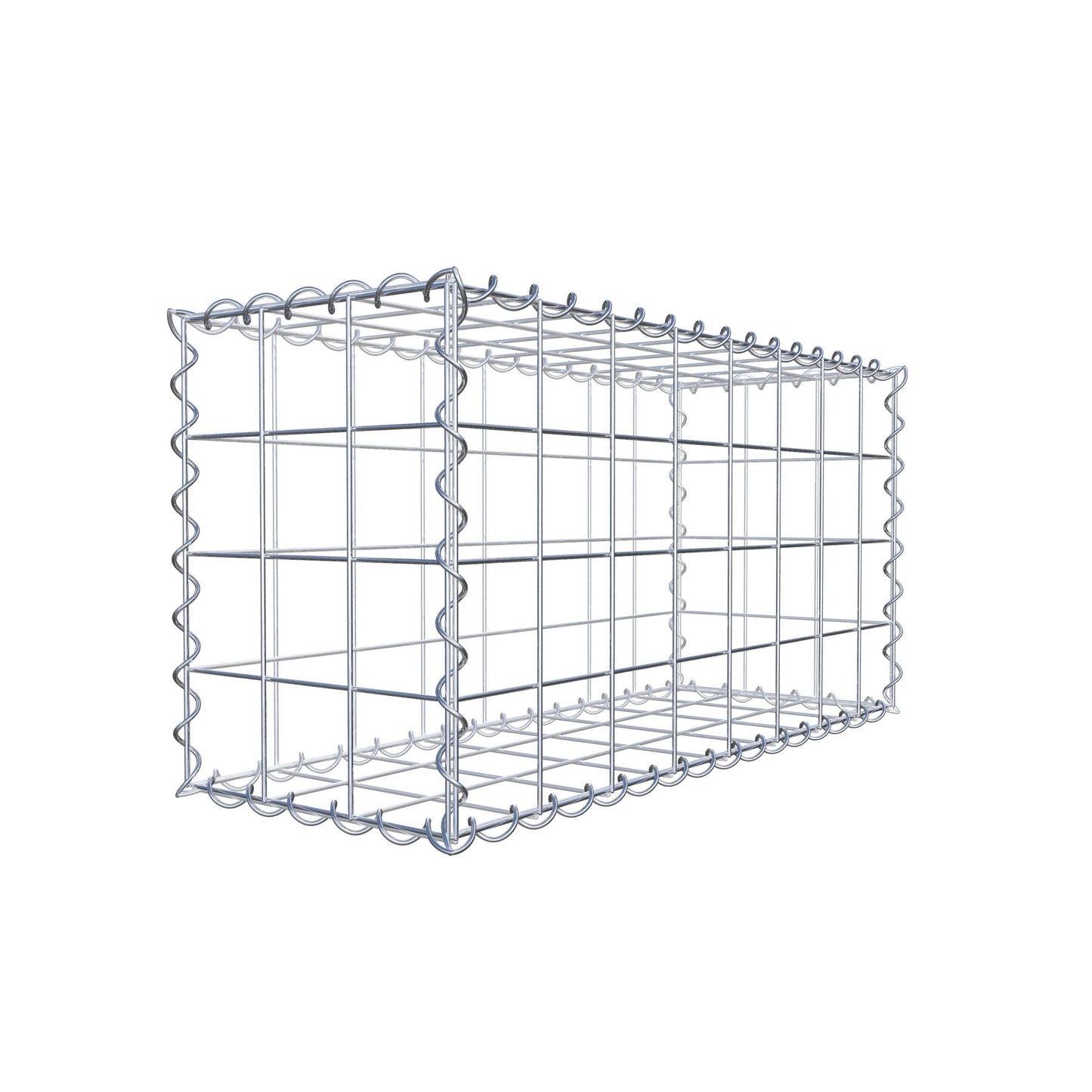 Gabion 80 cm x 40 cm x 30 cm (L x H x D), maskestørrelse 10 cm x 10 cm, spiral
