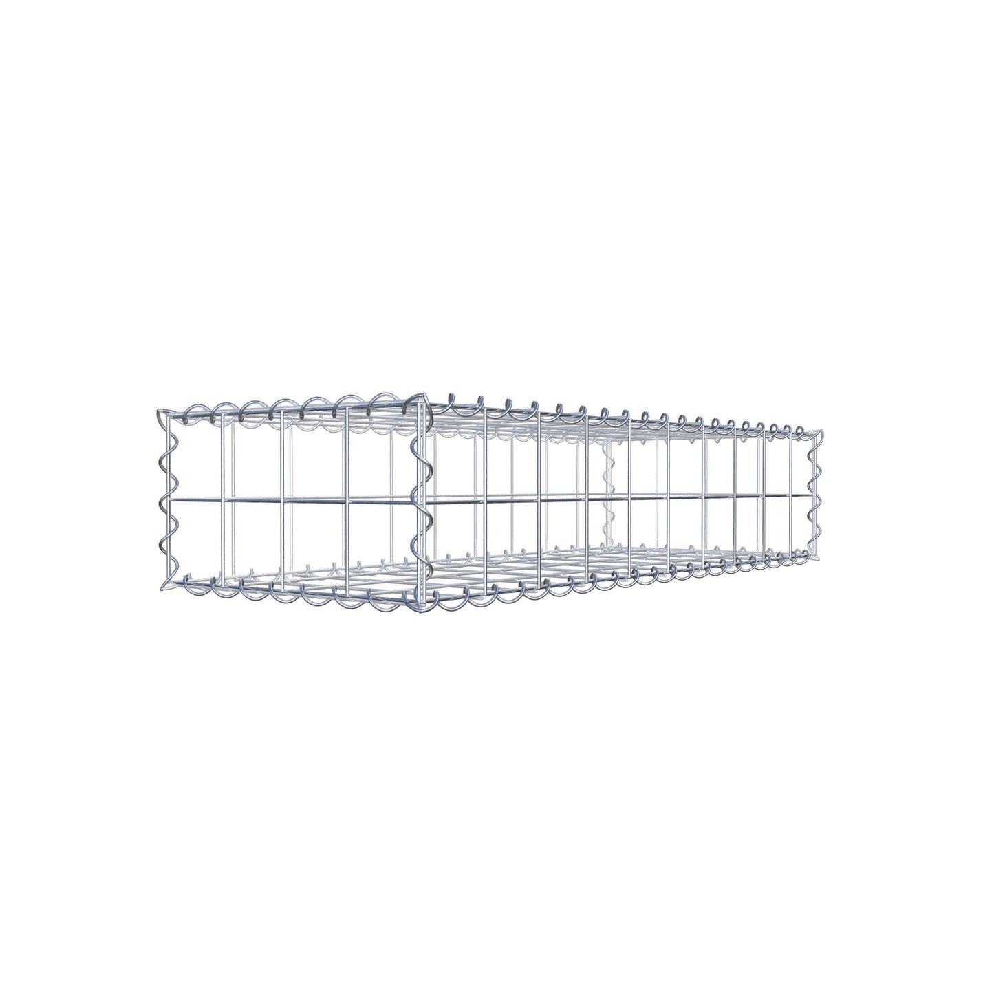 Gabião 100 cm x 20 cm x 40 cm (C x A x P), malhagem 10 cm x 10 cm, espiral