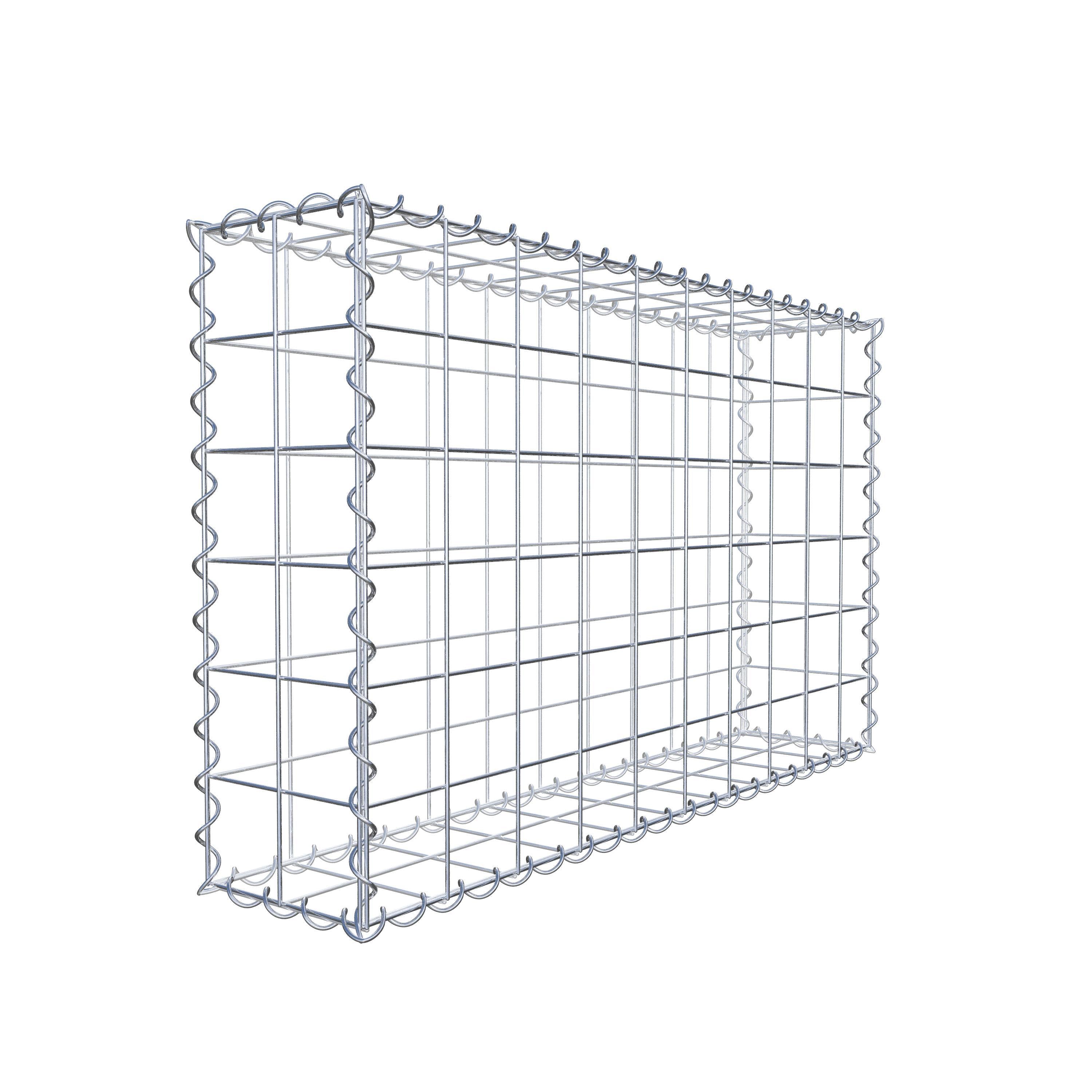 Gabione 100 cm x 60 cm x 20 cm (L x H x T), Maschenweite 10 cm x 10 cm, Spirale