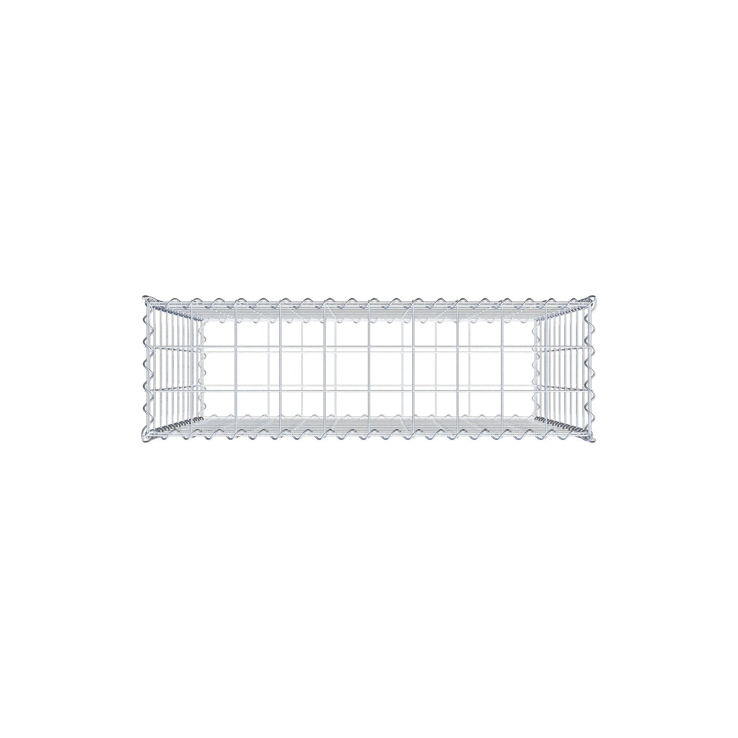 Gavión 100 cm x 100 cm x 30 cm (largo x alto x fondo), malla 10 cm x 10 cm, en espiral