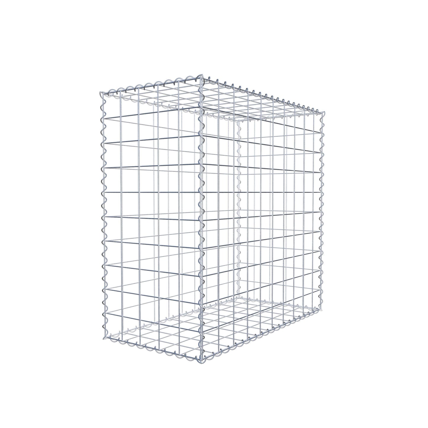 Gabion 100 cm x 100 cm x 50 cm (L x H x D), maskestørrelse 10 cm x 10 cm, spiral