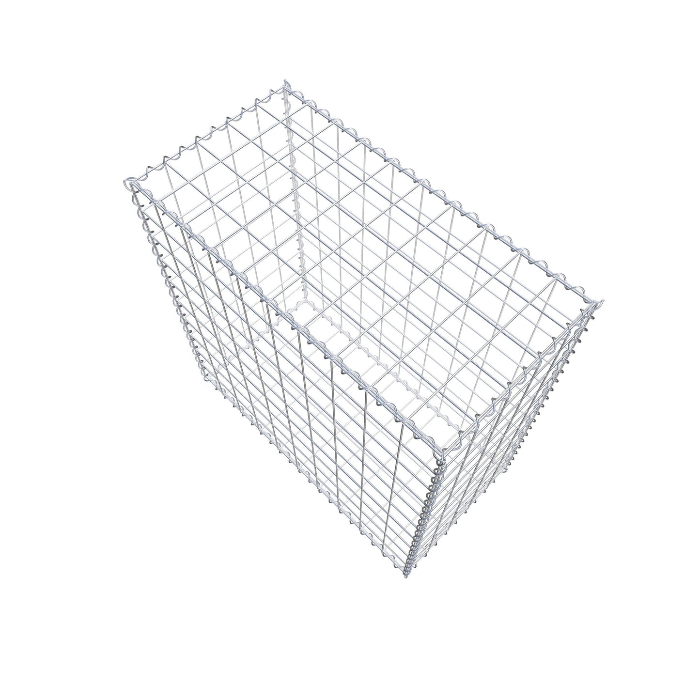 Gabion 100 cm x 100 cm x 50 cm (L x H x D), maskestørrelse 10 cm x 10 cm, spiral