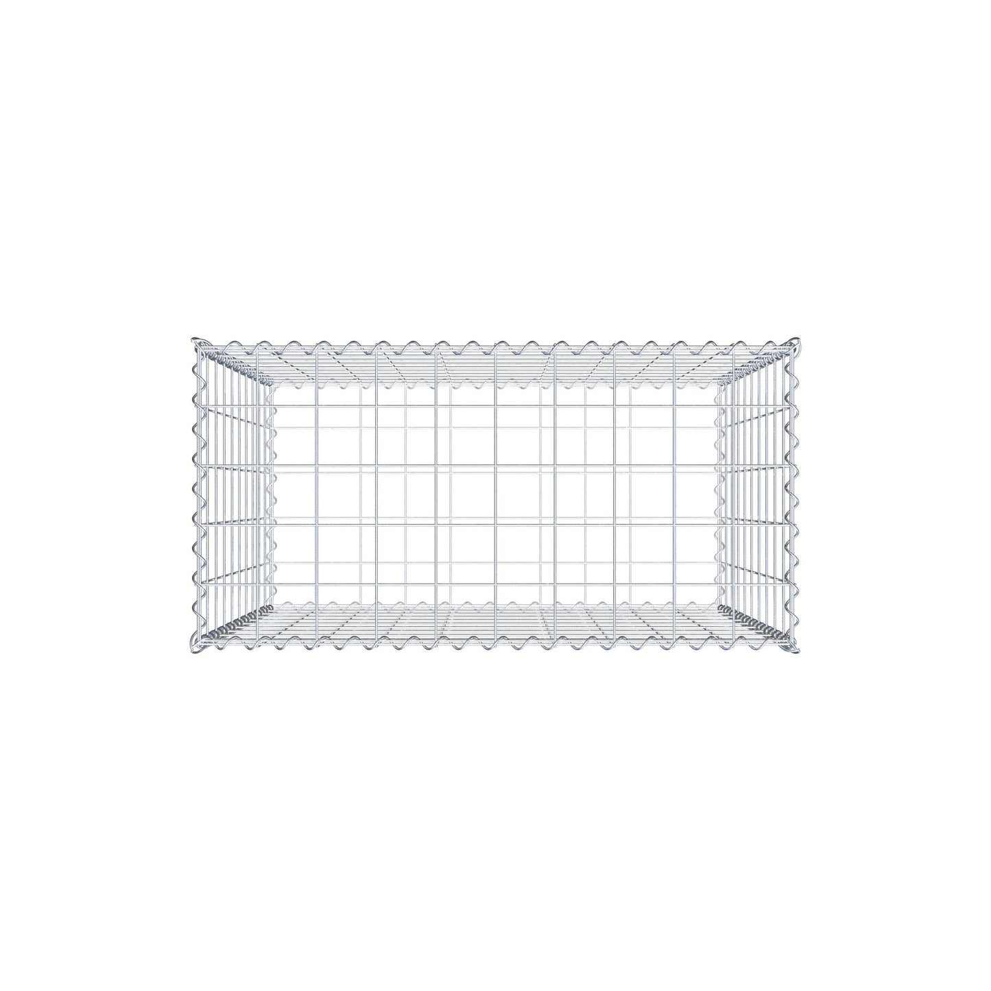 Gabion 100 cm x 100 cm x 50 cm (L x H x D), maskestørrelse 10 cm x 10 cm, spiral