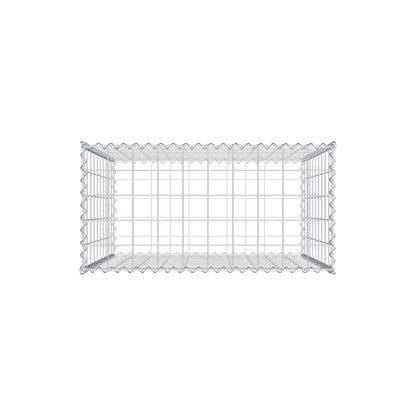 Gabion 100 cm x 100 cm x 50 cm (L x H x D), maskestørrelse 10 cm x 10 cm, spiral