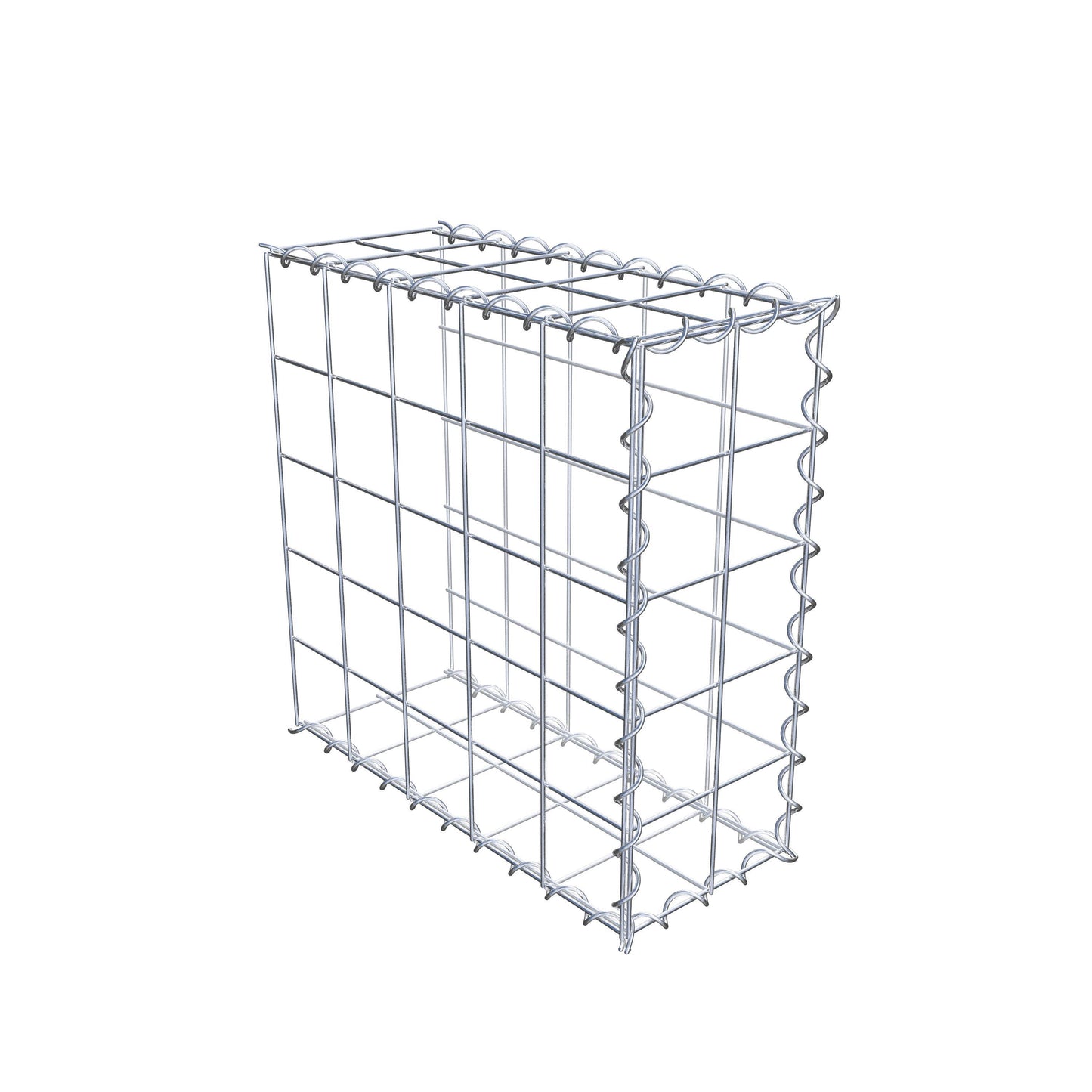 Extra gabion typ 2 50 cm x 50 cm x 20 cm (L x H x D), maskstorlek 10 cm x 10 cm, spiral