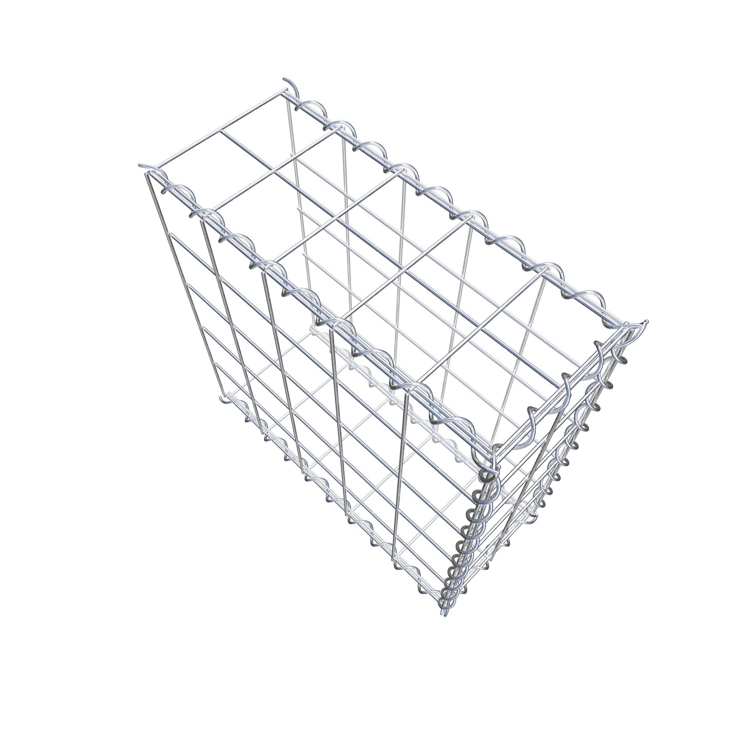 Extra gabion typ 2 50 cm x 50 cm x 20 cm (L x H x D), maskstorlek 10 cm x 10 cm, spiral