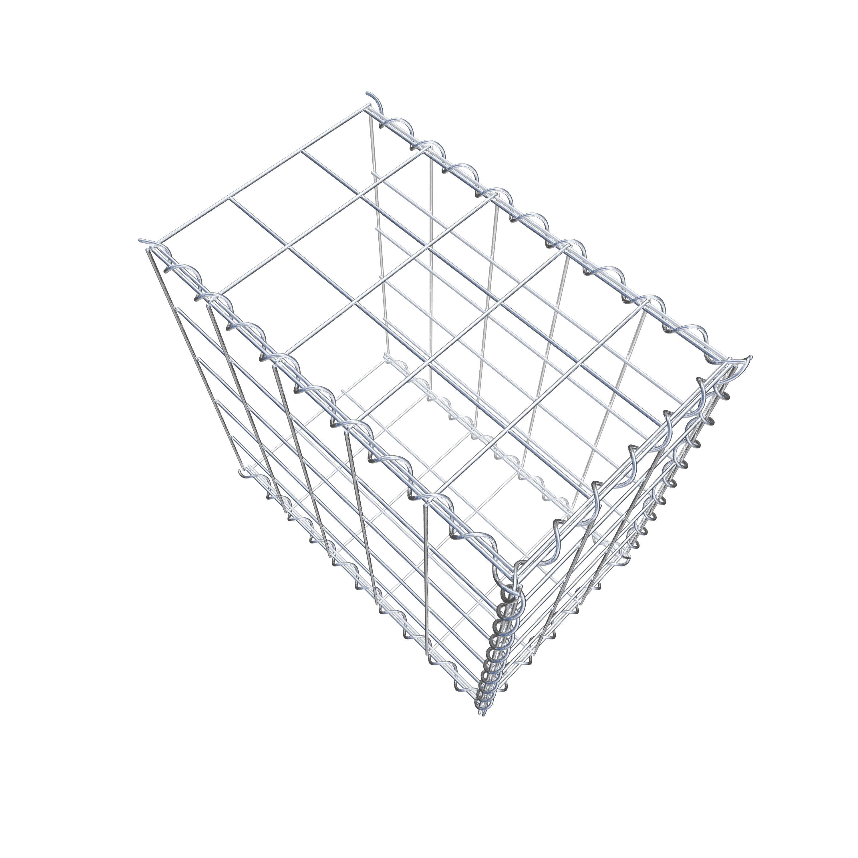 Anbaugabione Typ 2 50 cm x 50 cm x 30 cm (L x H x T), Maschenweite 10 cm x 10 cm, Spirale