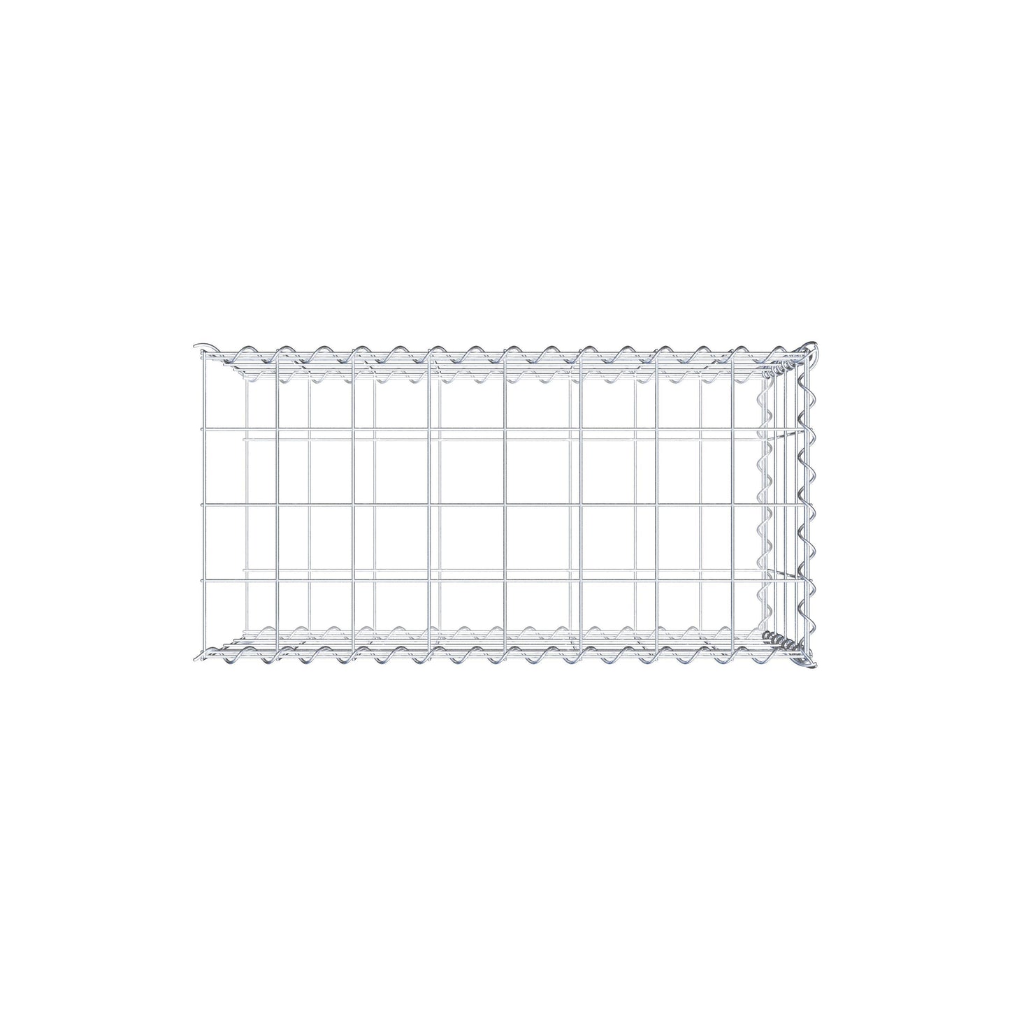 Grown-on gabion type 2 80 cm x 40 cm x 40 cm (L x H x D), mesh size 10 cm x 10 cm, spiral
