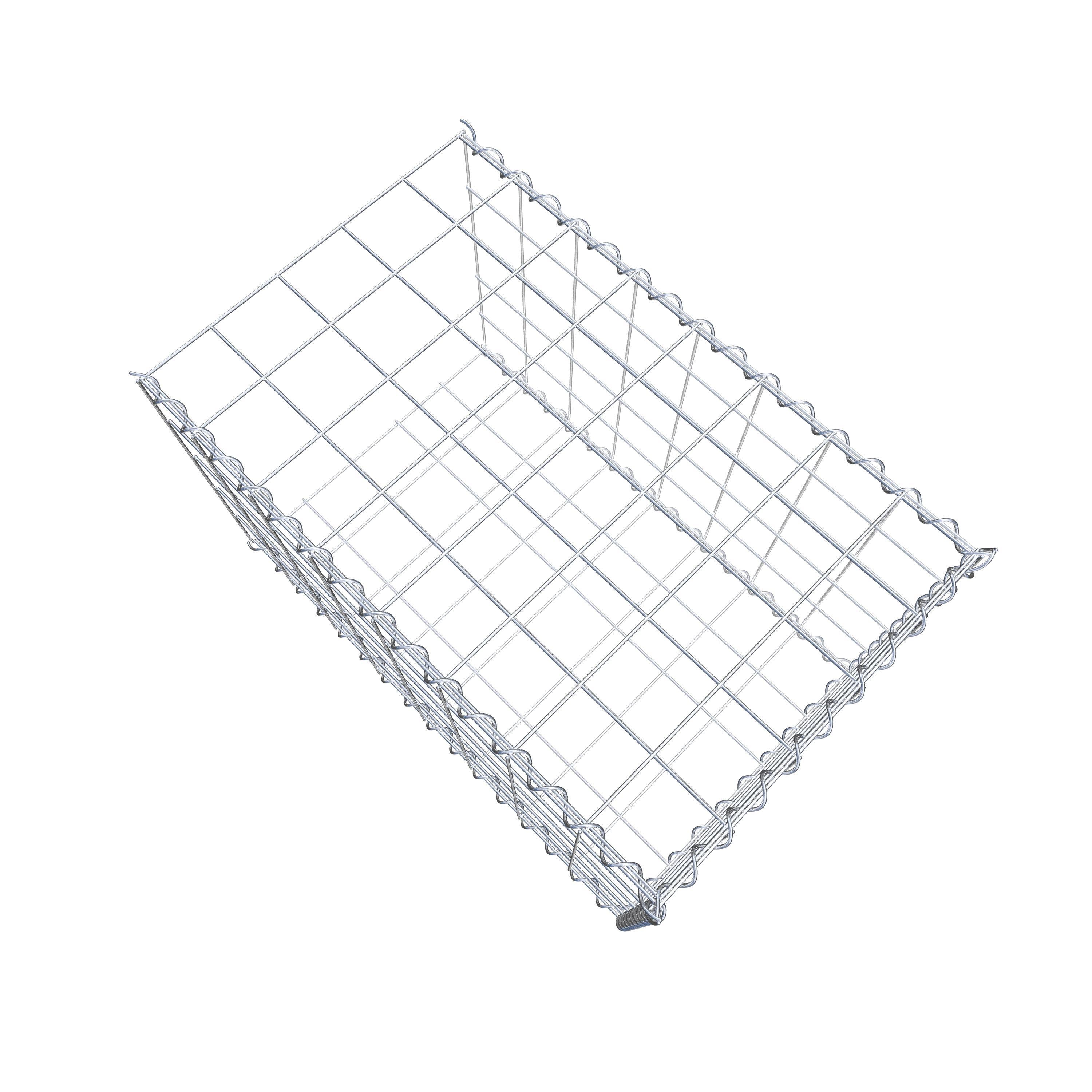 Gabião tipo 2 80 cm x 50 cm x 50 cm (C x A x P), malhagem 10 cm x 10 cm, espiral