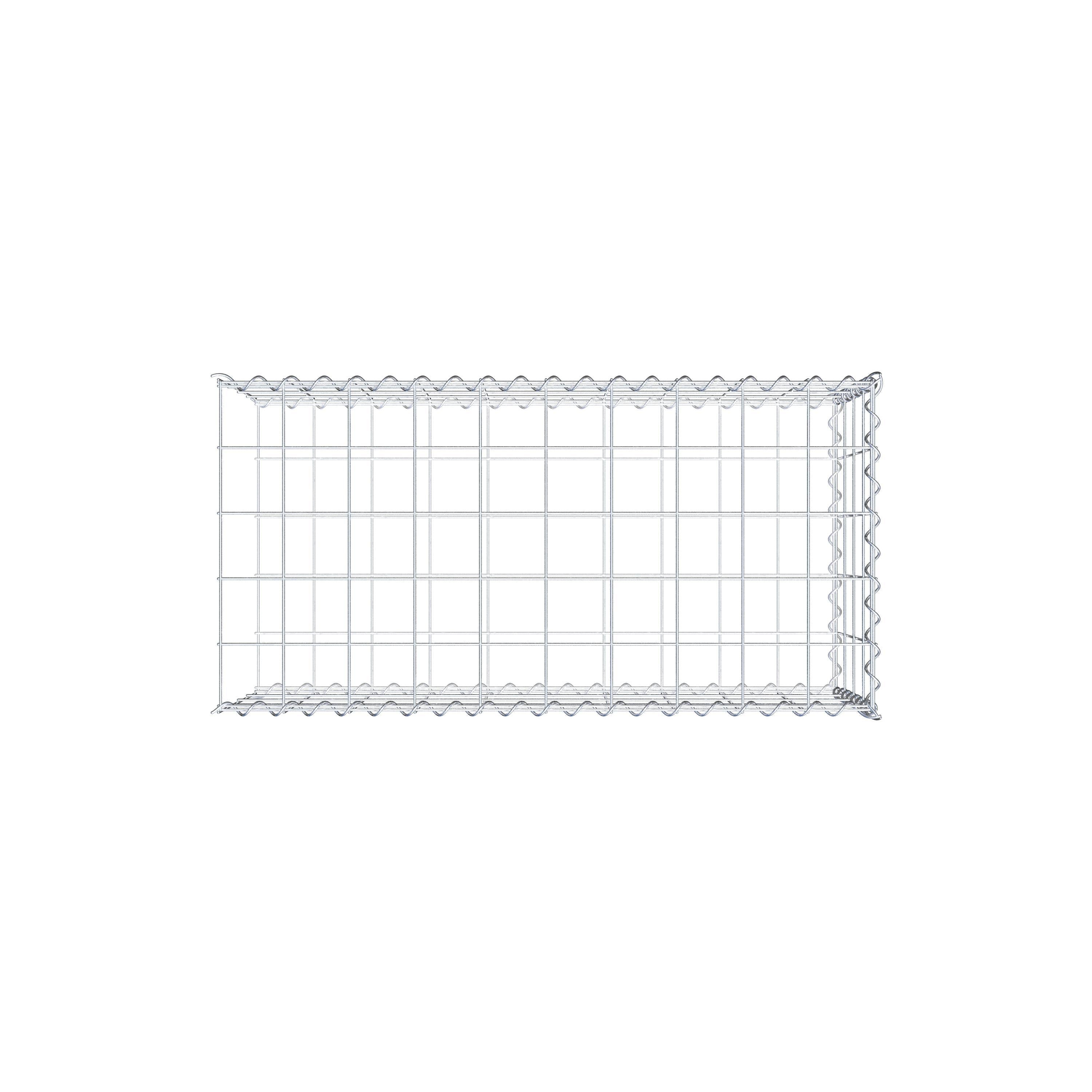 Extra gabion typ 2 100 cm x 40 cm x 50 cm (L x H x D), maskstorlek 10 cm x 10 cm, spiral