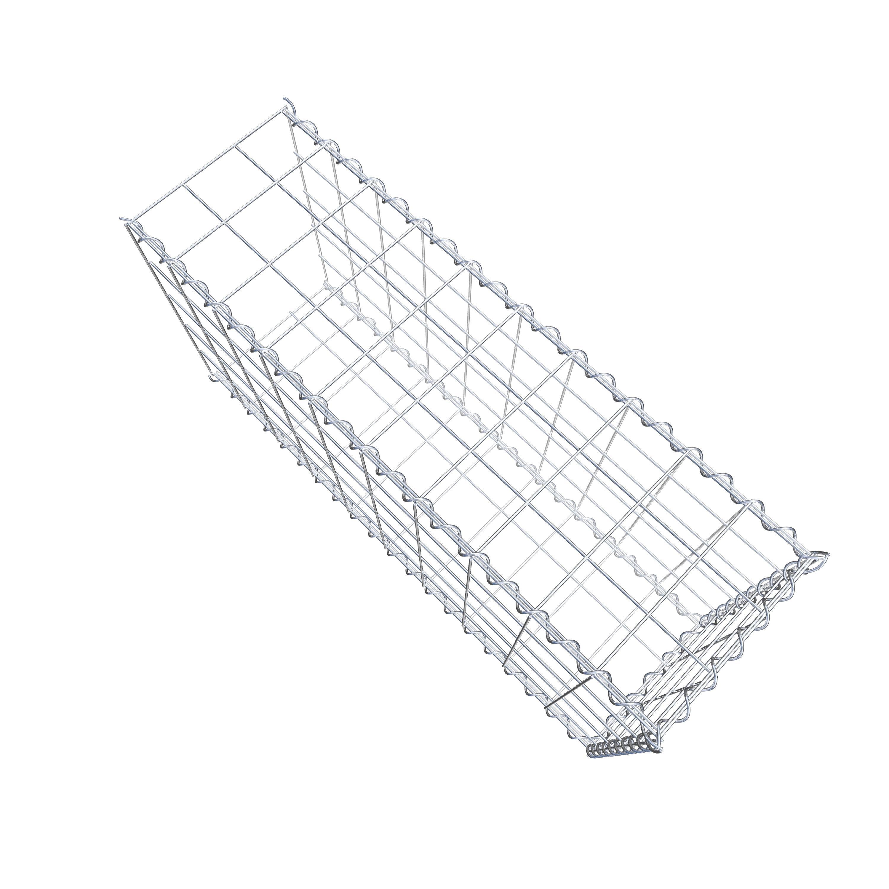 Påväxt gabion typ 2 100 cm x 50 cm x 30 cm (L x H x D), maskstorlek 10 cm x 10 cm, spiral