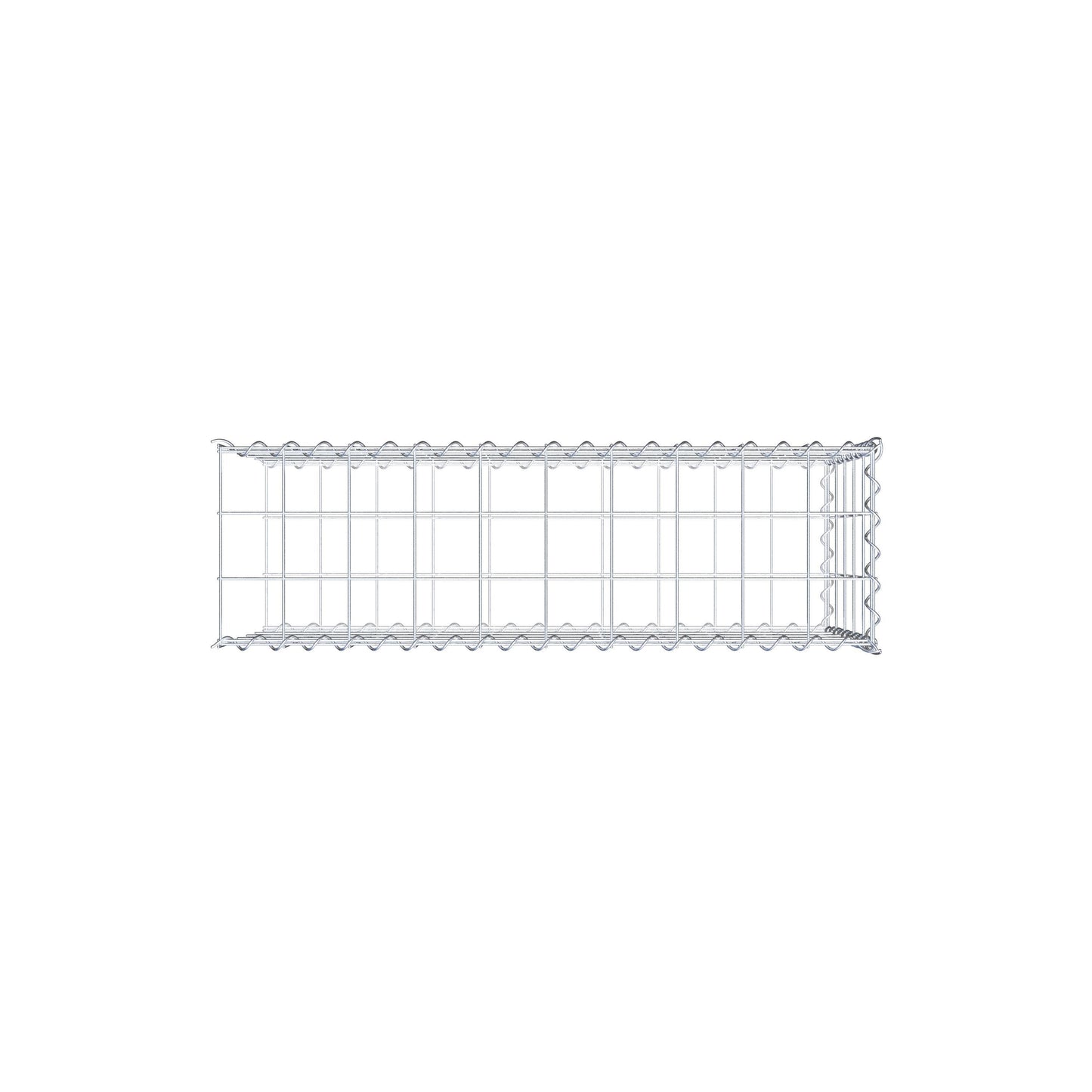 Opvokset gabion type 2 100 cm x 50 cm x 30 cm (L x H x D), maskestørrelse 10 cm x 10 cm, spiral