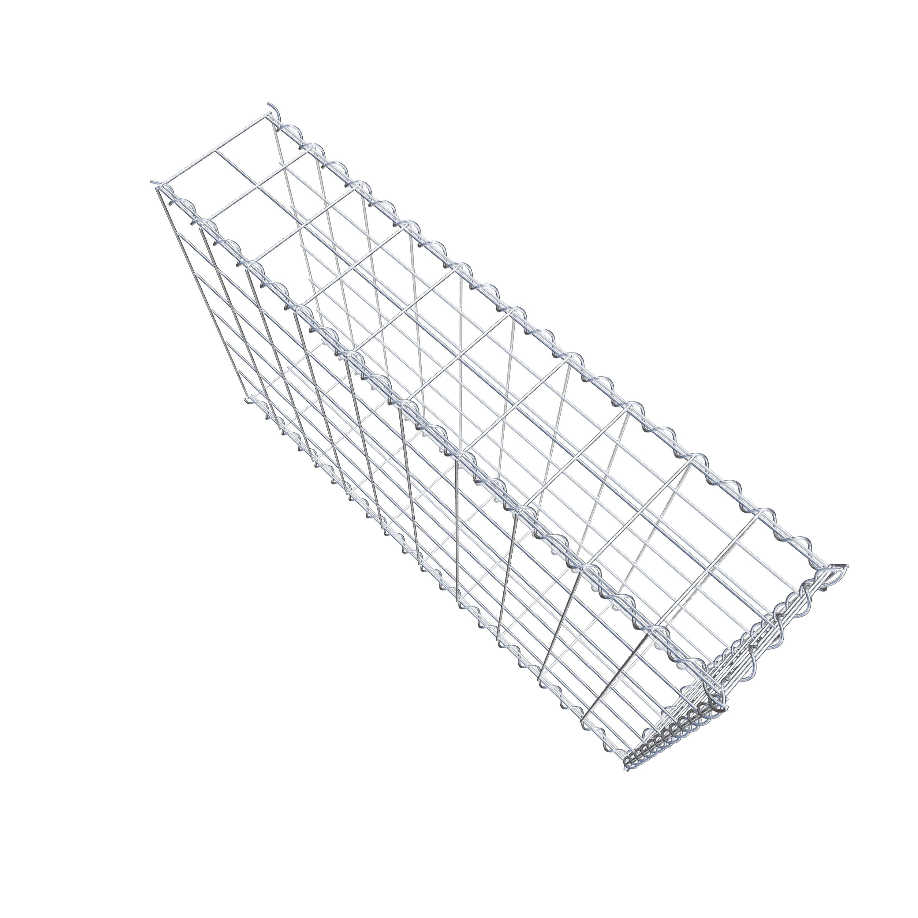 Grown-on gabion type 2 100 cm x 60 cm x 20 cm (L x H x D), mesh size 10 cm x 10 cm, spiral