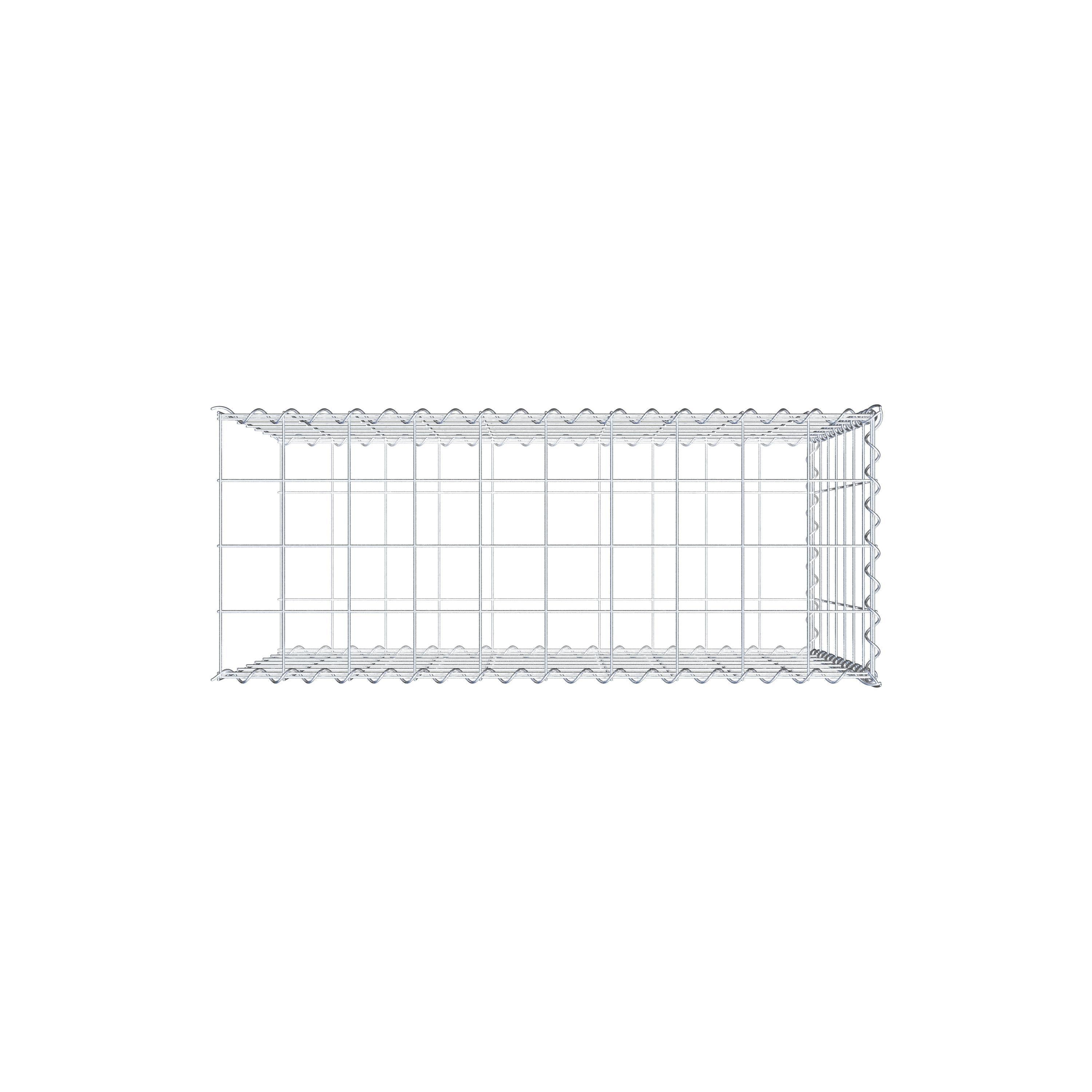 Gabião tipo 2 100 cm x 70 cm x 40 cm (C x A x P), malhagem 10 cm x 10 cm, espiral