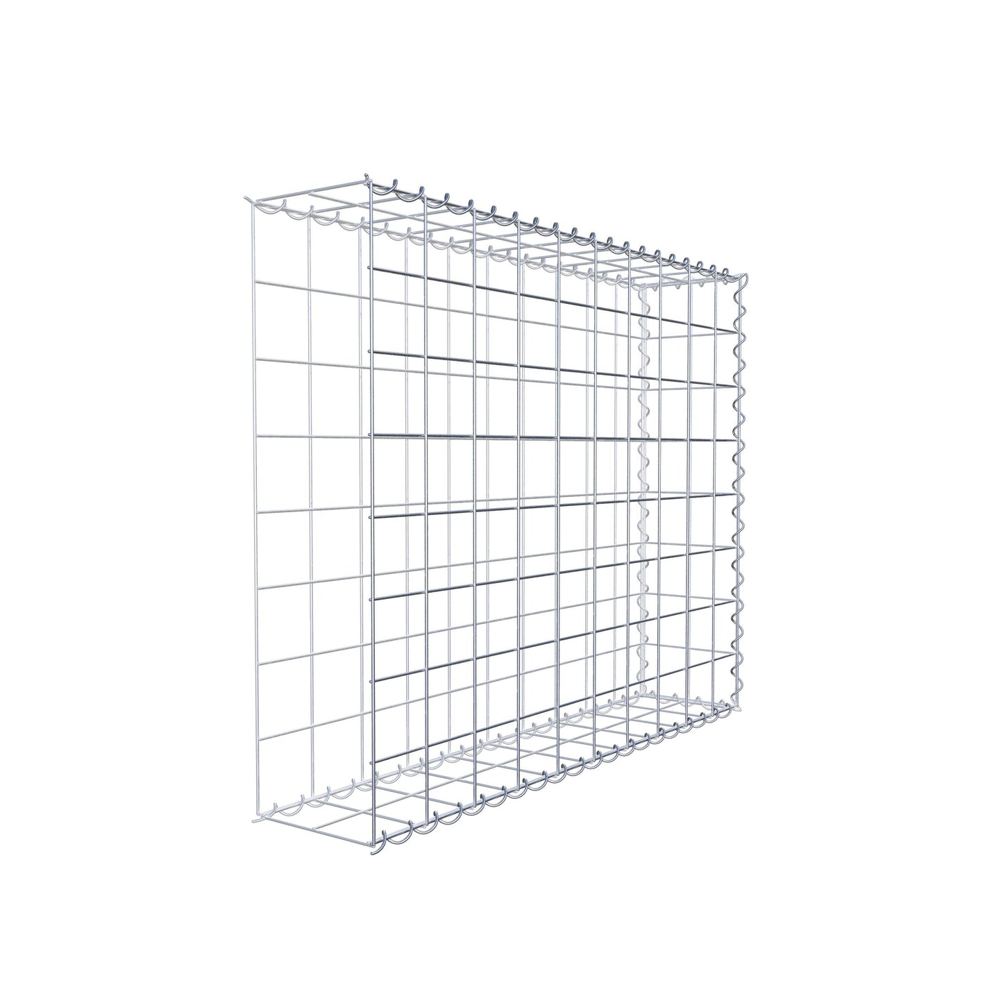 Opvokset gabion type 2 100 cm x 80 cm x 20 cm (L x H x D), maskestørrelse 10 cm x 10 cm, spiral